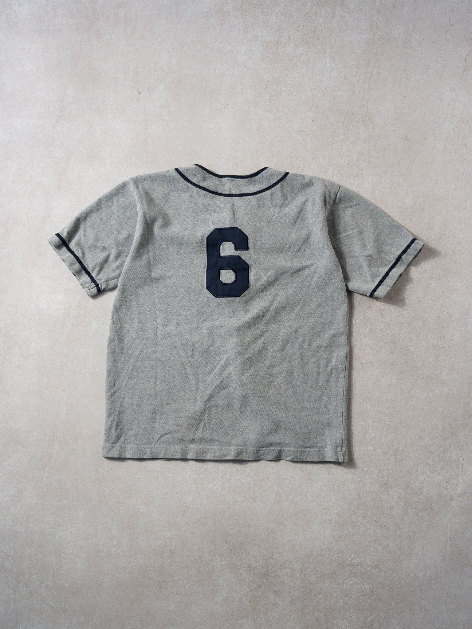 Vintage 90s Grey Gap Athletic #6 Baseball Tee (S)