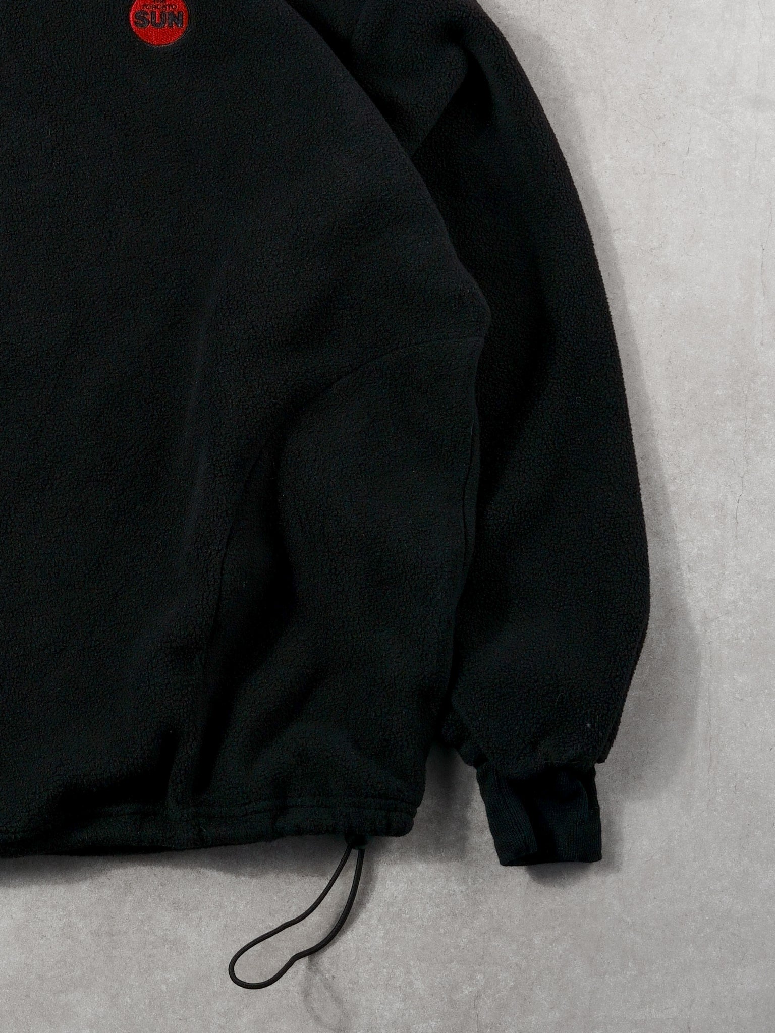 Vintage 90s Black Toronto Sun 1/4 Zip Collared Fleece (XXL)