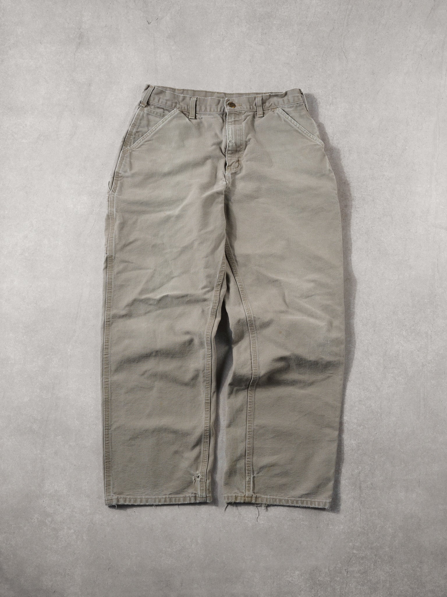 Vintage 90s Biege Carhartt Original Fit Carpenter Pants (32x30)