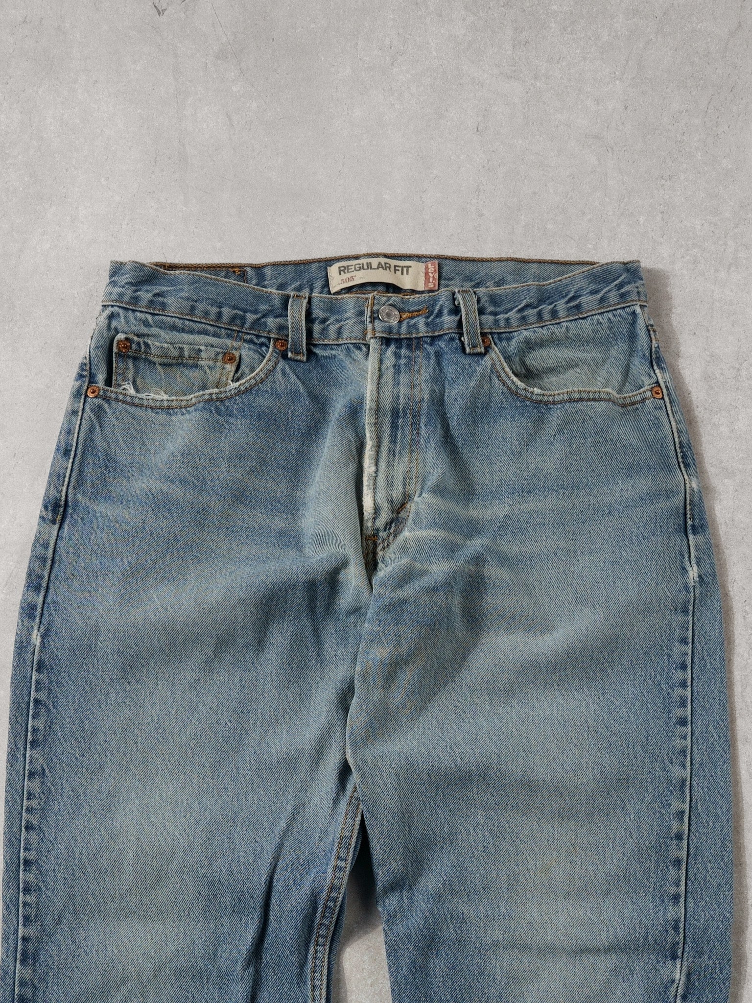 Vintage 90s Blue Levi's 505 Regluar Fit Denim Jeans (34x31)