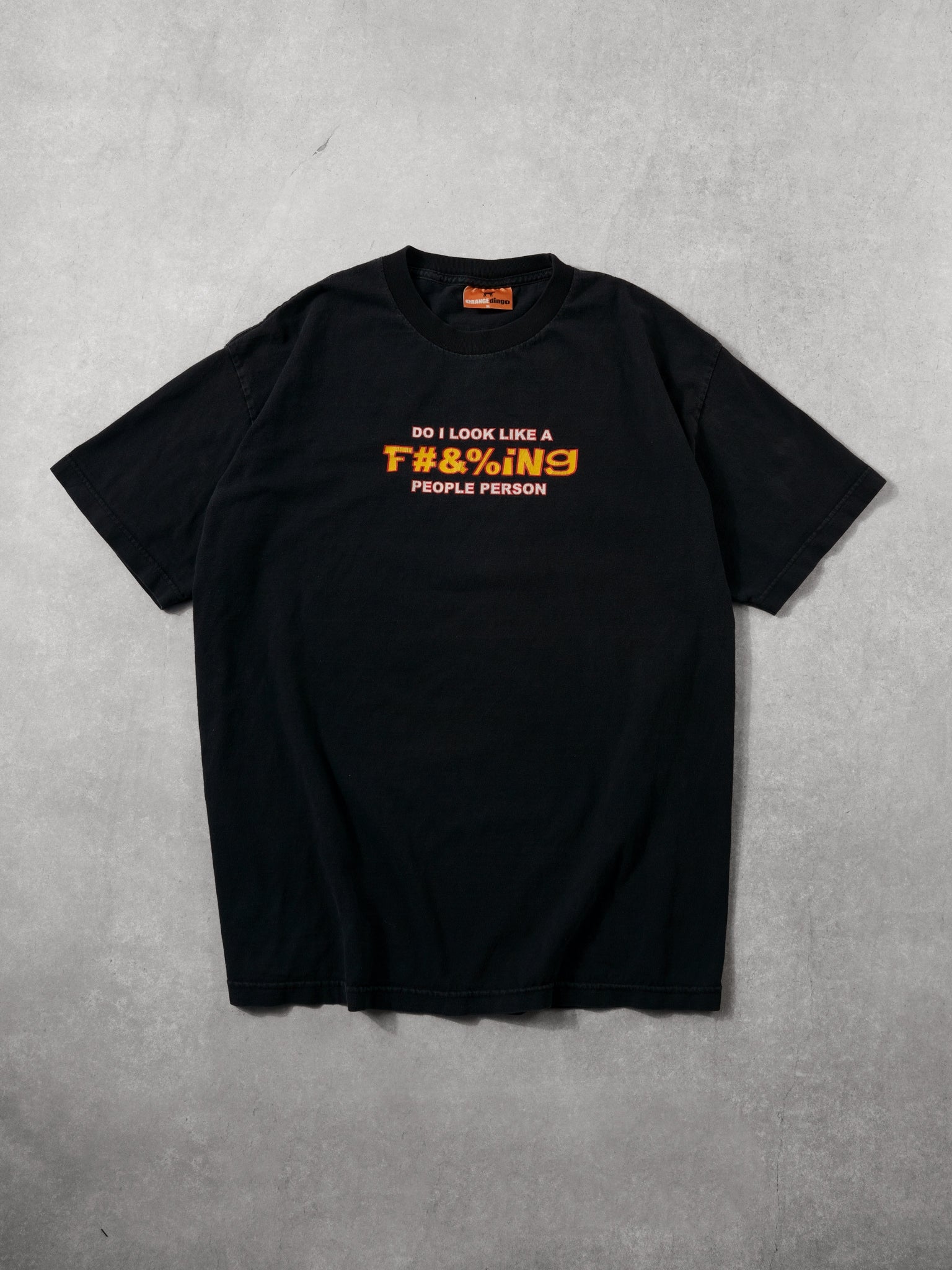 Vintage Y2K Black "Do I Look Like A F#&%ing People Person" Tee (L)