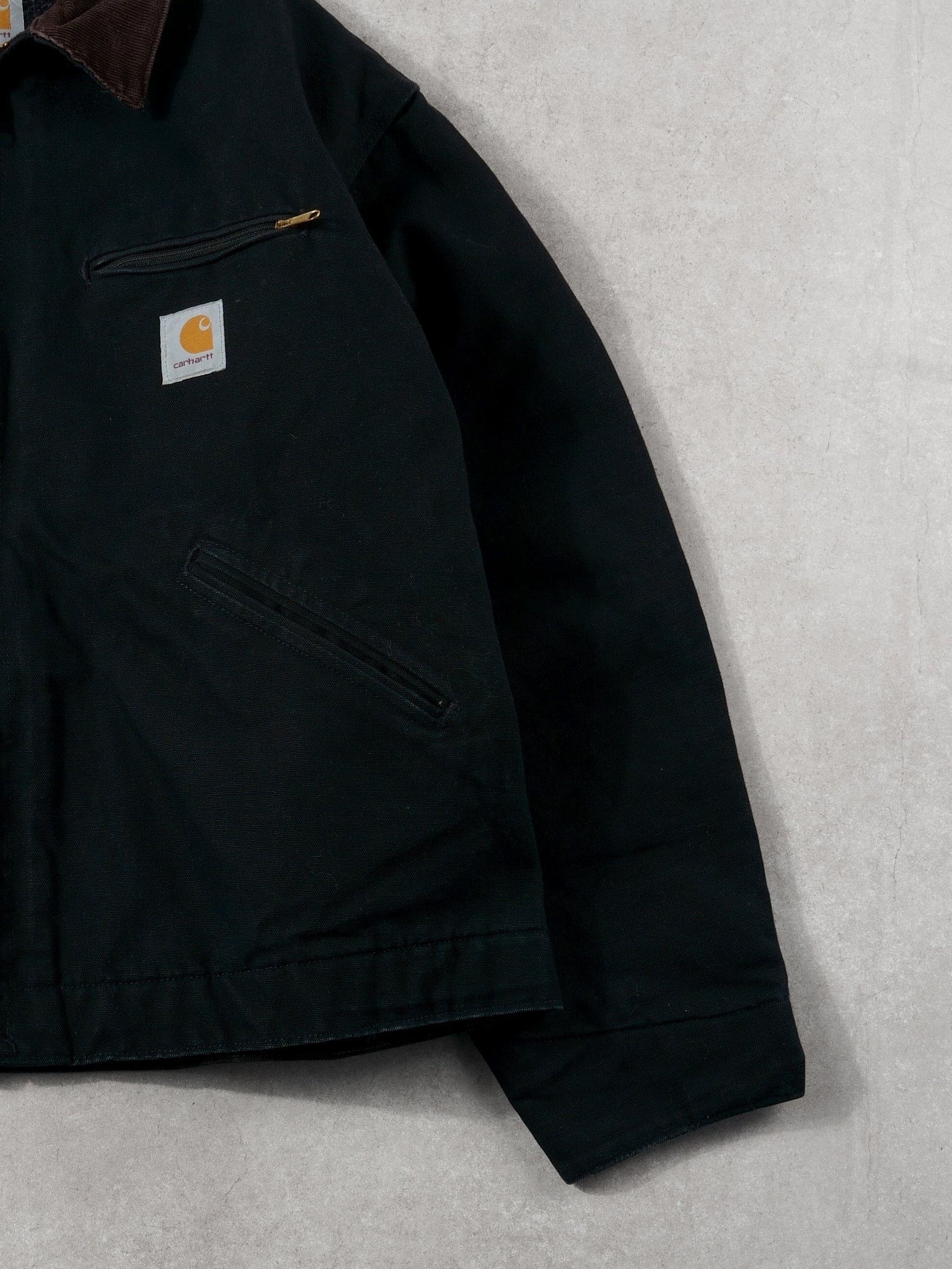 Vintage 90s Black Carhartt Blanket Lined Detroit Jacket (L/XL)