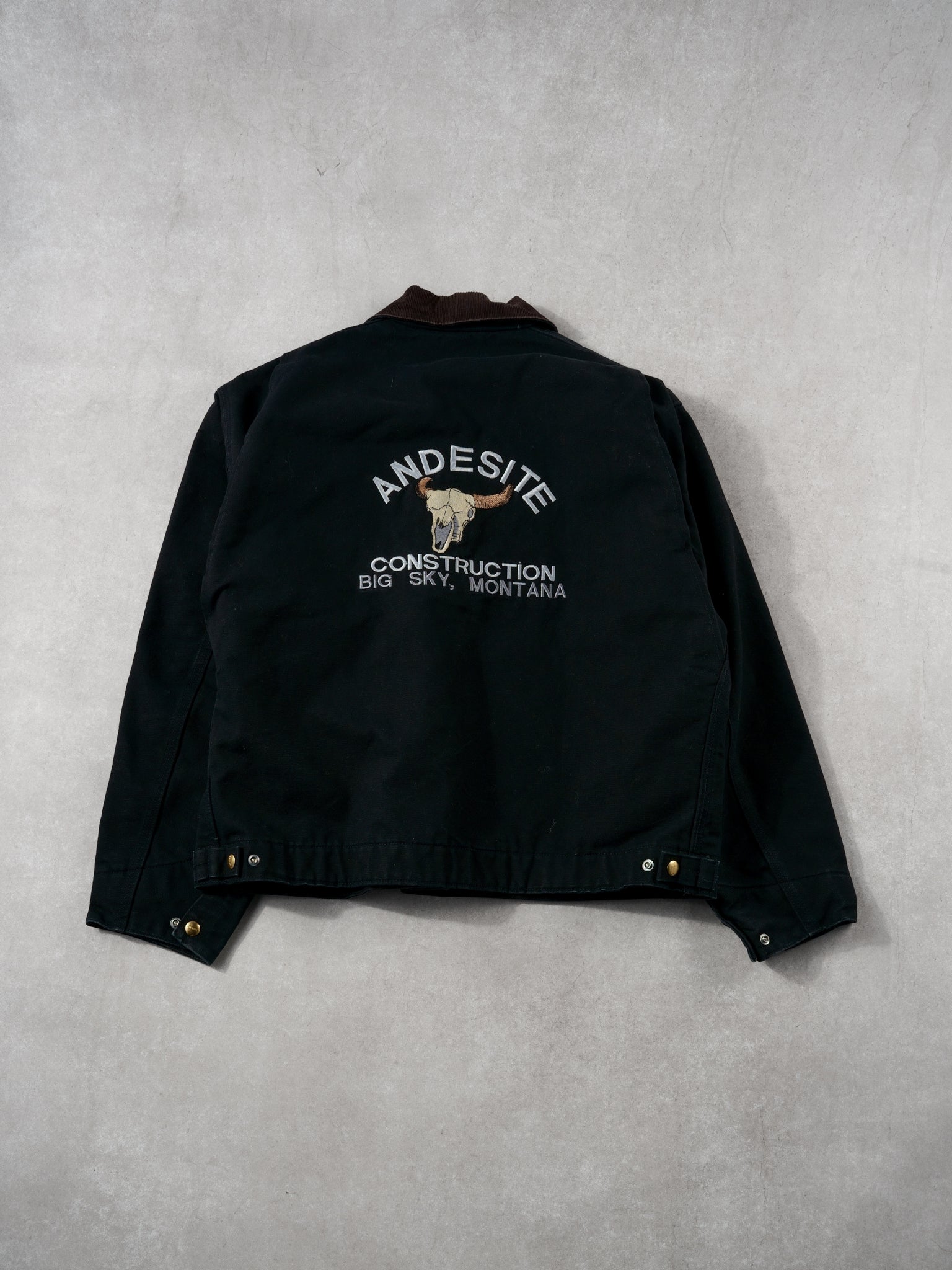 Vintage 90s Black Carhartt Blanket Lined Detroit Jacket (L/XL)