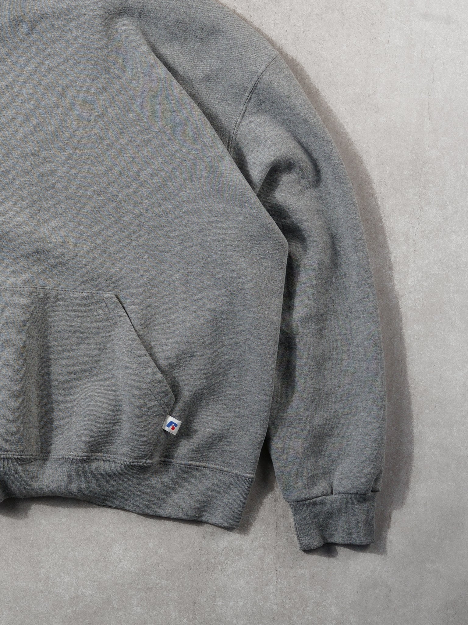 Vintage 90s Grey Russell Athletics Blank Hoodie (L)
