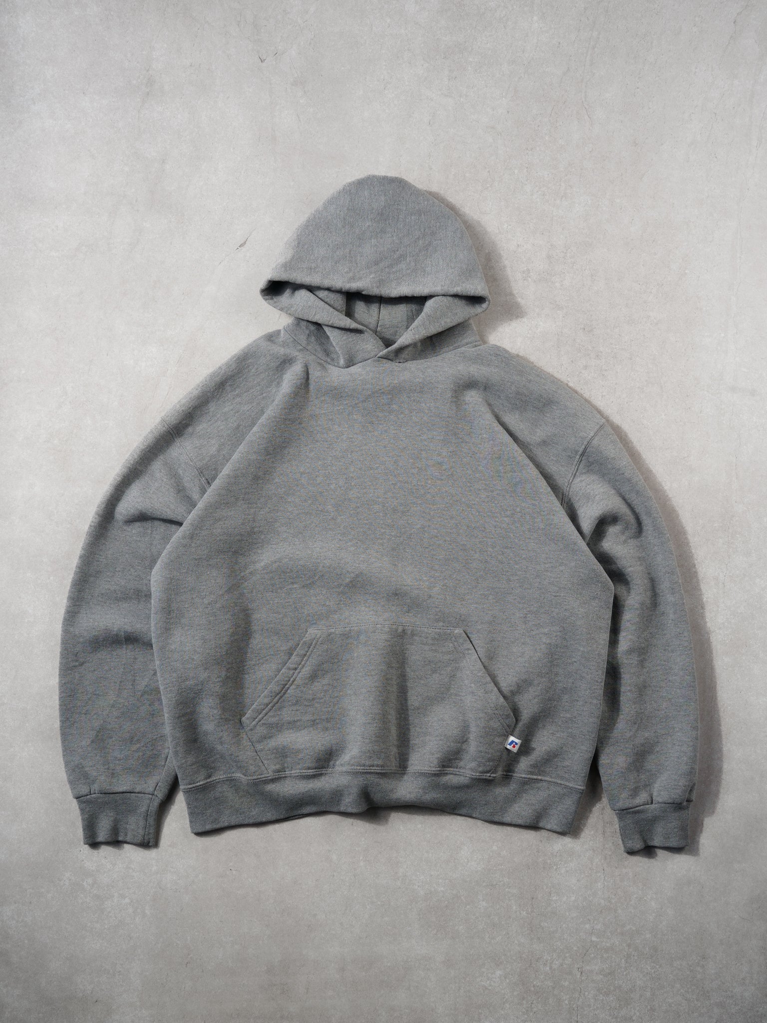 Vintage 90s Grey Russell Athletics Blank Hoodie (L)