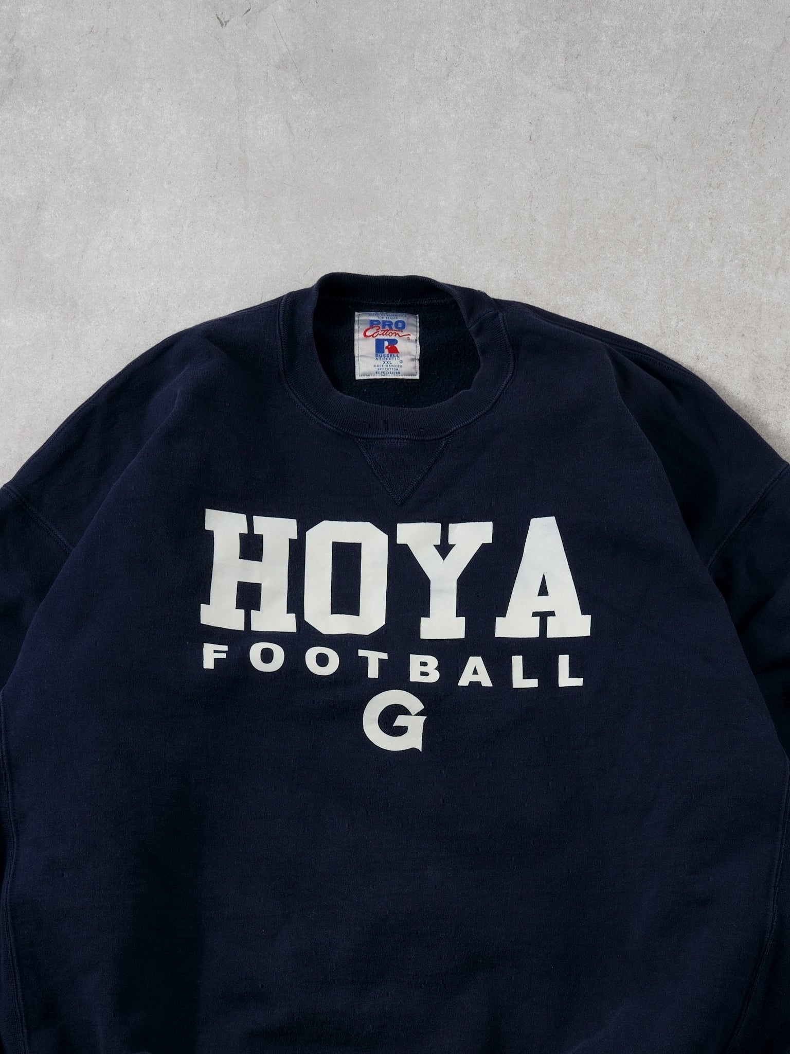 Vintage 90s Navy Blue HOYA Football Russell Athletic Crewneck (XL)