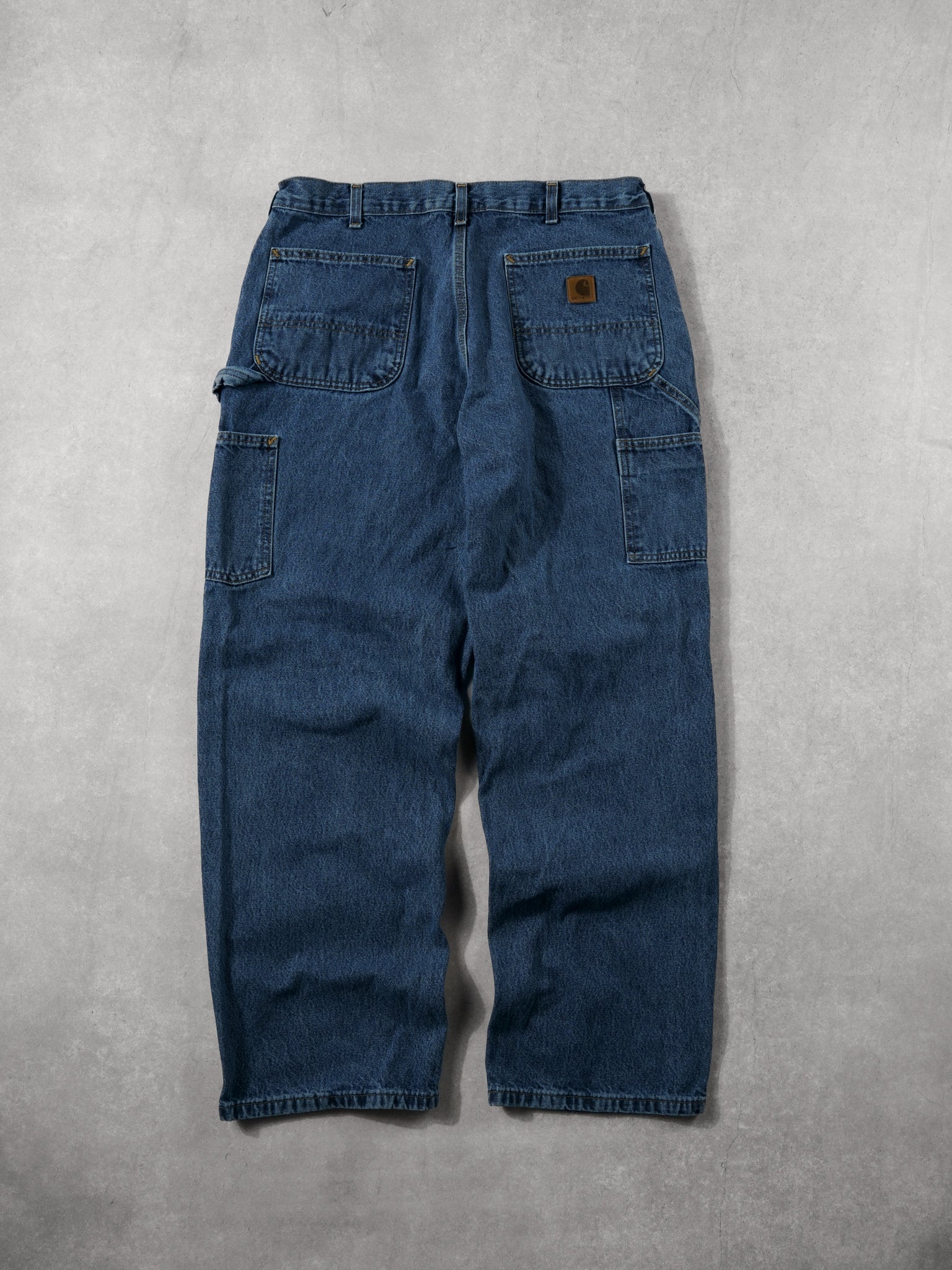 Vintage 90 Blue Carhartt Denim Original Dungeree Fit Carpenter Pants (36x30)