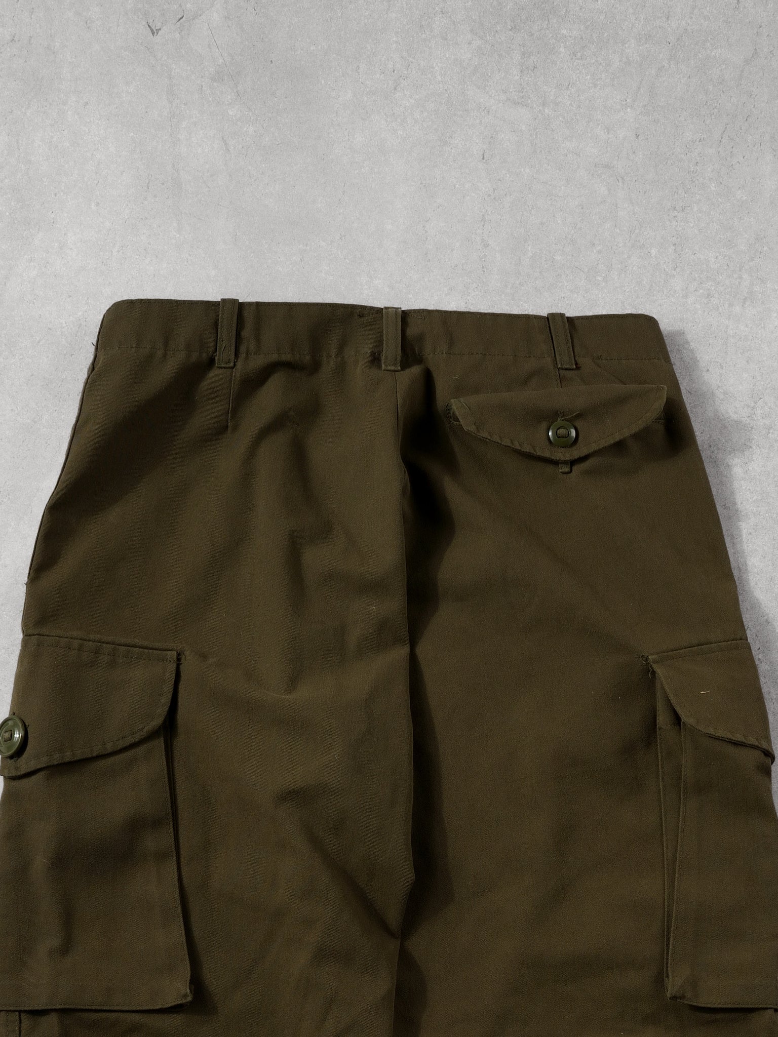 Vintage 80s Army Parachute Cargo Pants (34x30)