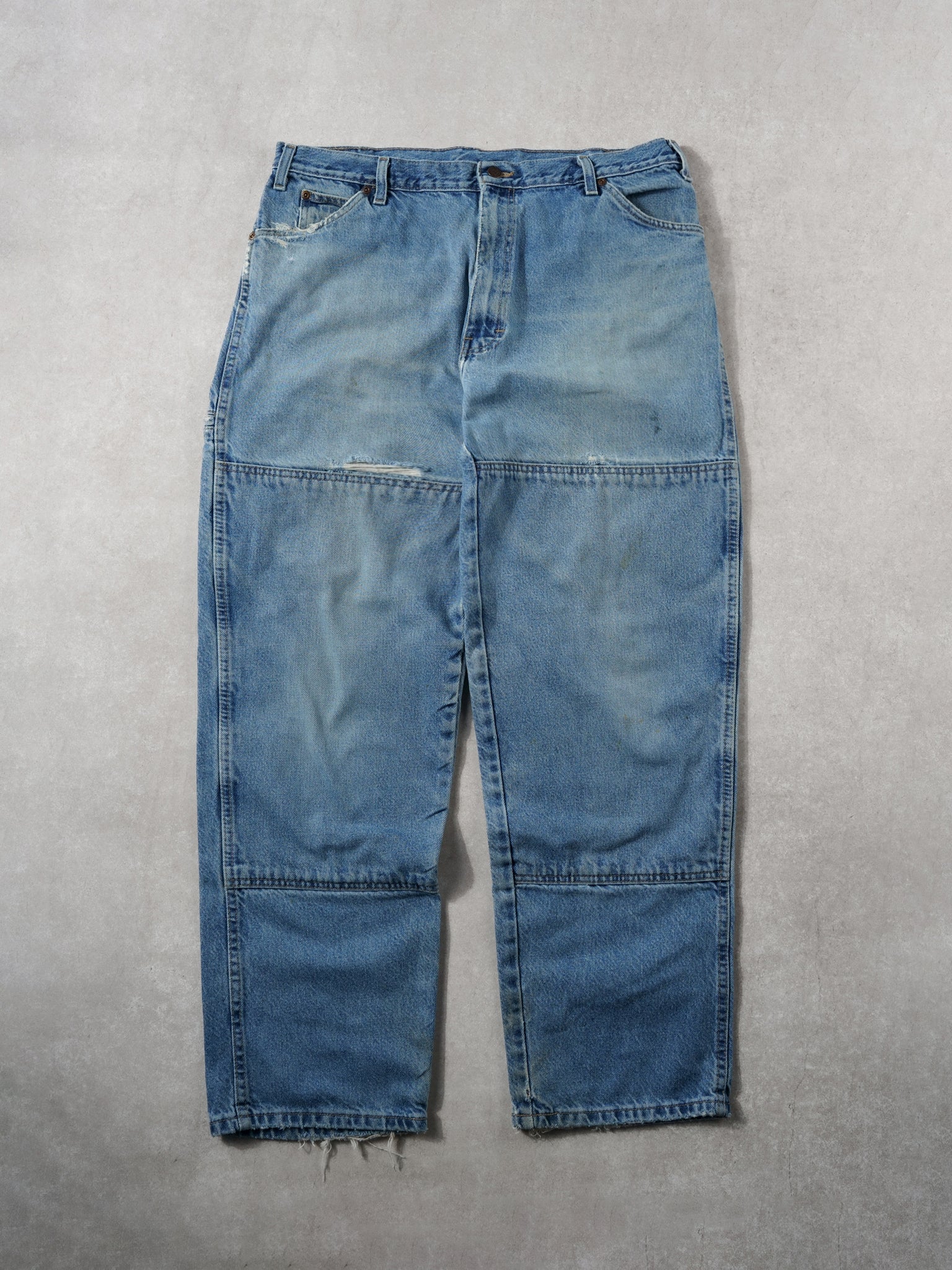Vintage 90s Blue Dickies Double Knee Carpenter Pants (36x31)