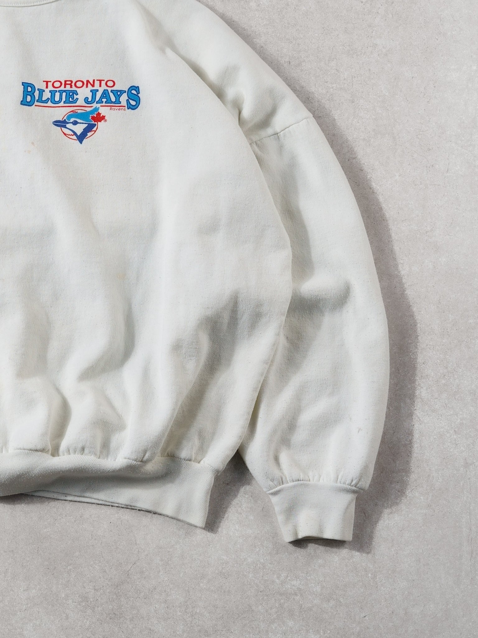 Vintage 89' White Toronto Blue Jays Eastern Champions Crewneck (L)