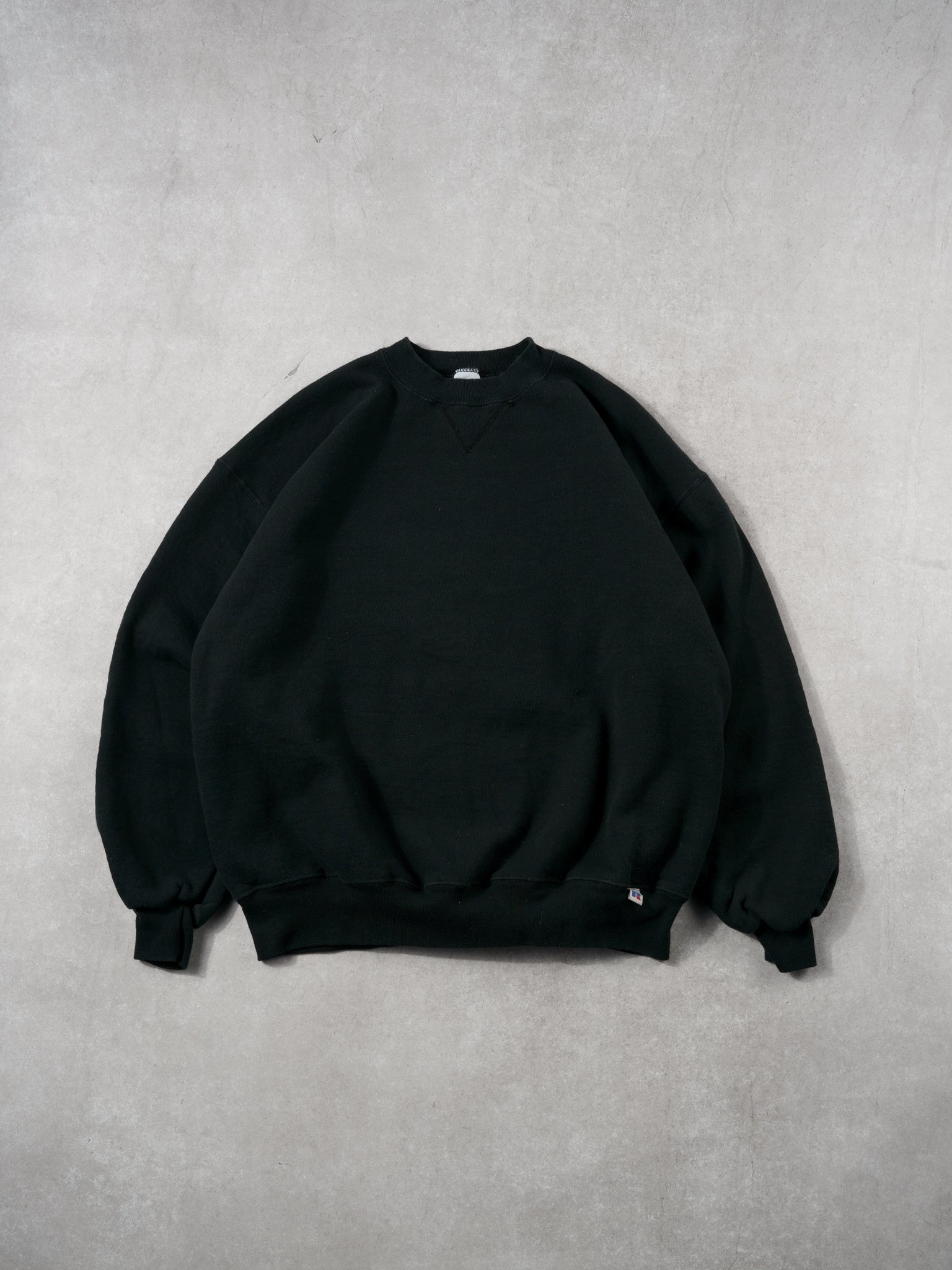 Vintage 90s Black Russell Athletics Blank Crewneck (L)