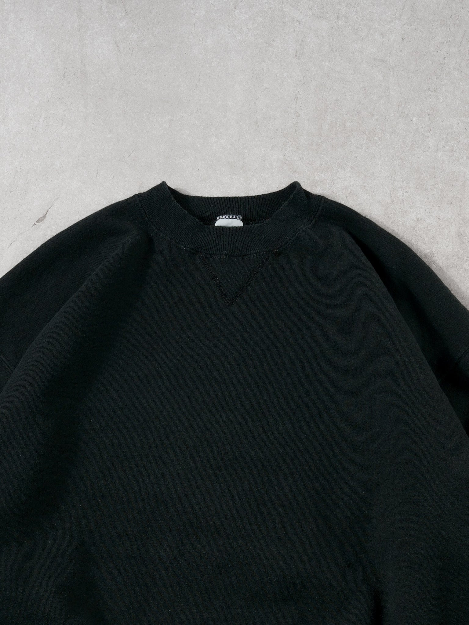 Vintage 90s Black Russell Athletics Blank Crewneck (L)