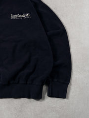 Vintage 80s Navy Blue Roots Canada Sporting Goods Crewneck (L)