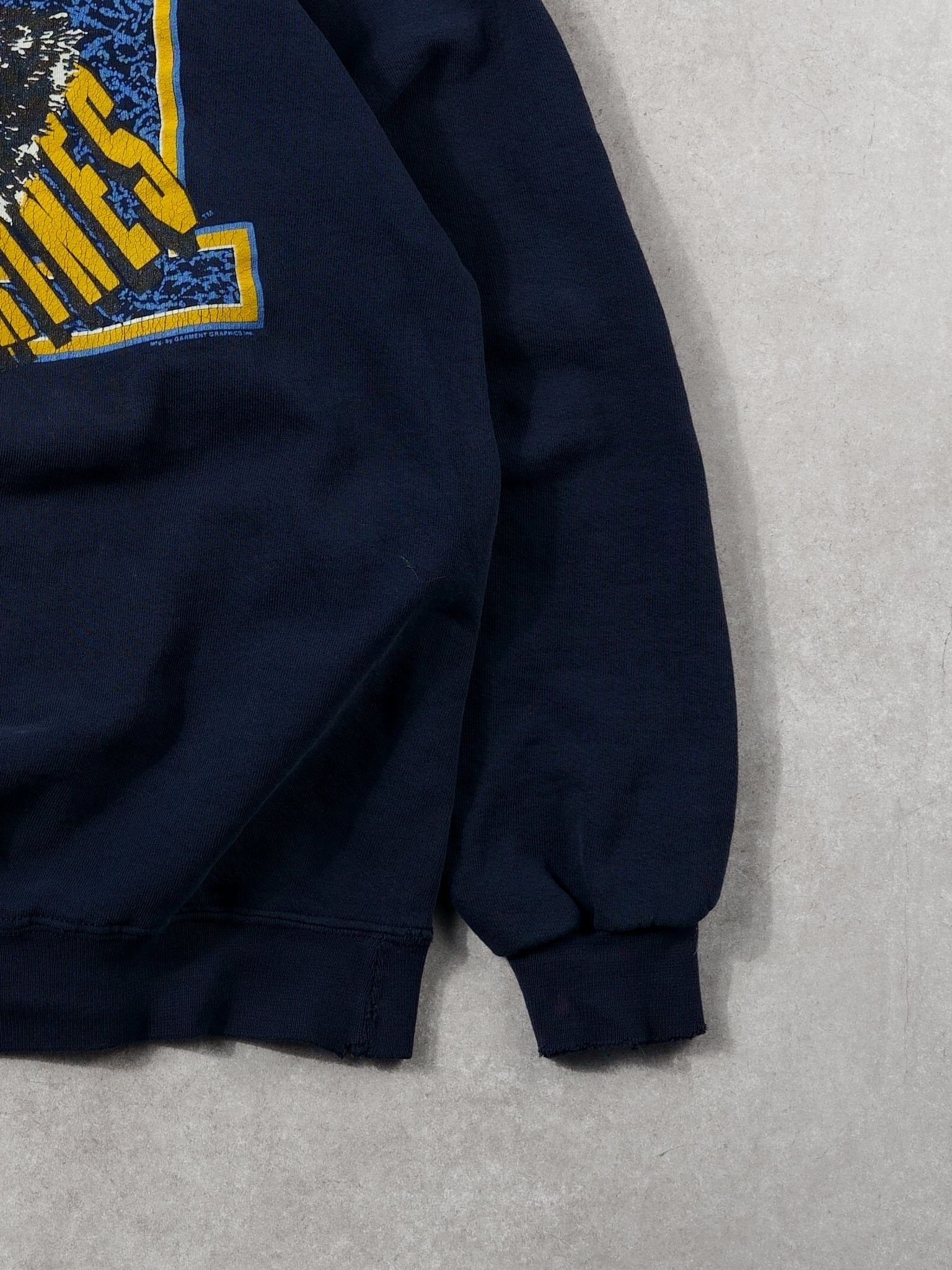 Vintage 90s Navy Blue Michigan Wolverine Graphic Crewneck (L)