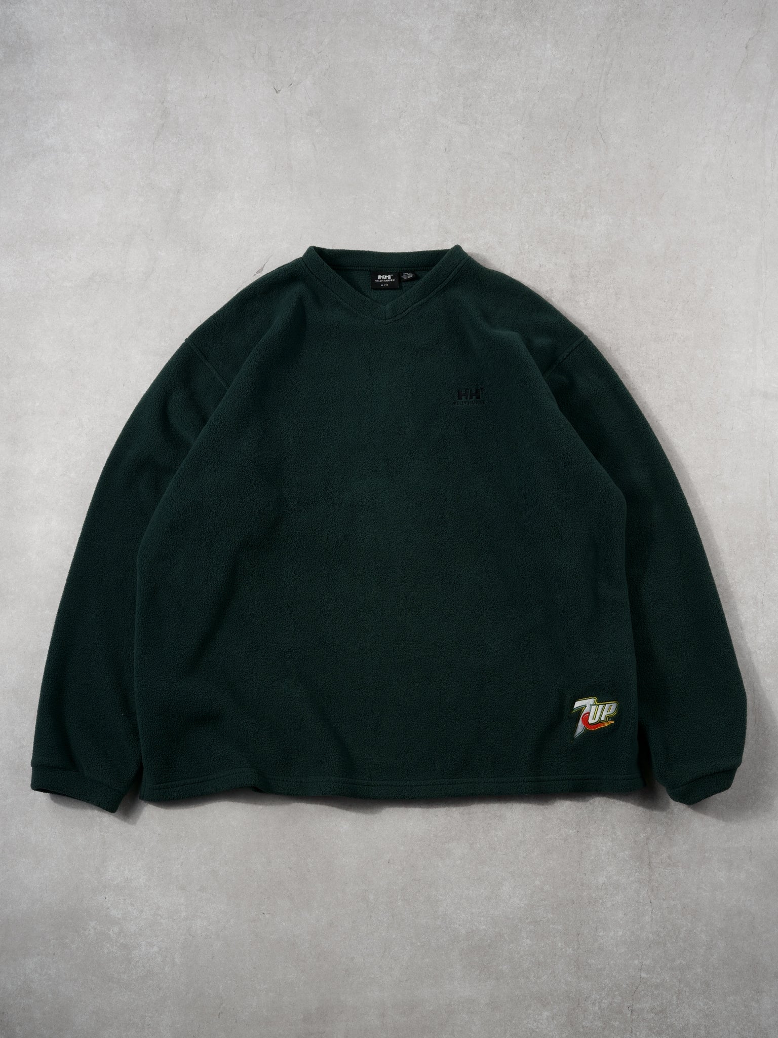 Vintage 90s Dark Pine Green Helly Hanson Fleece Crewneck (XL)