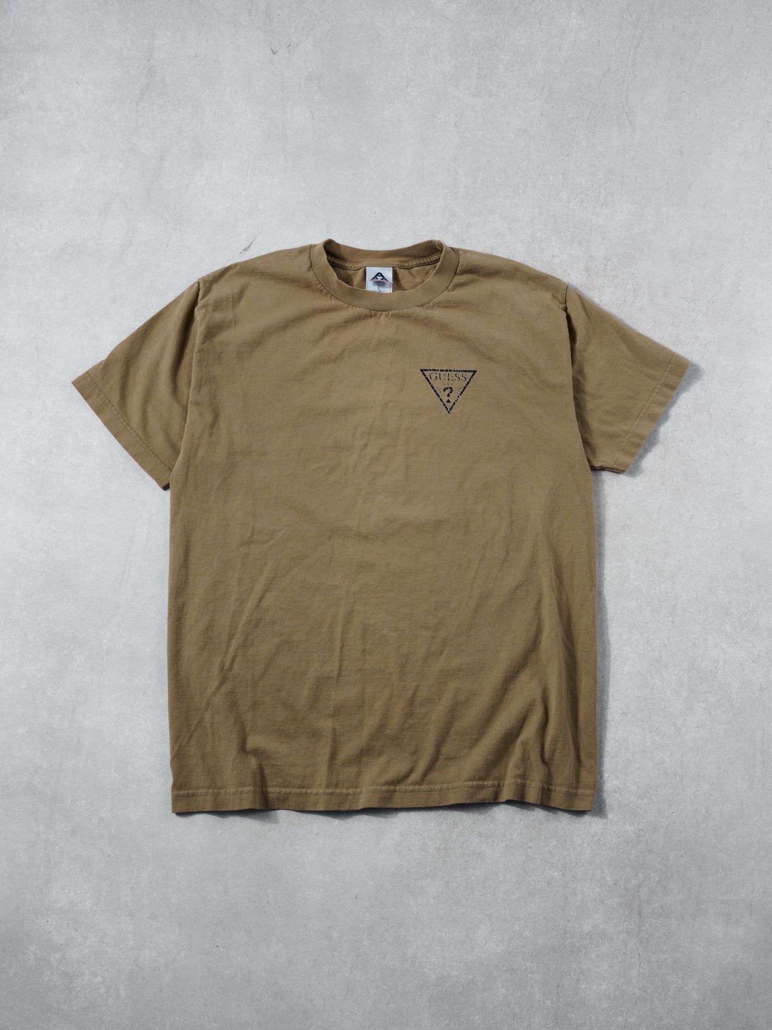 Vintage Y2k Brown Guess Bootleg Tee (S/M)