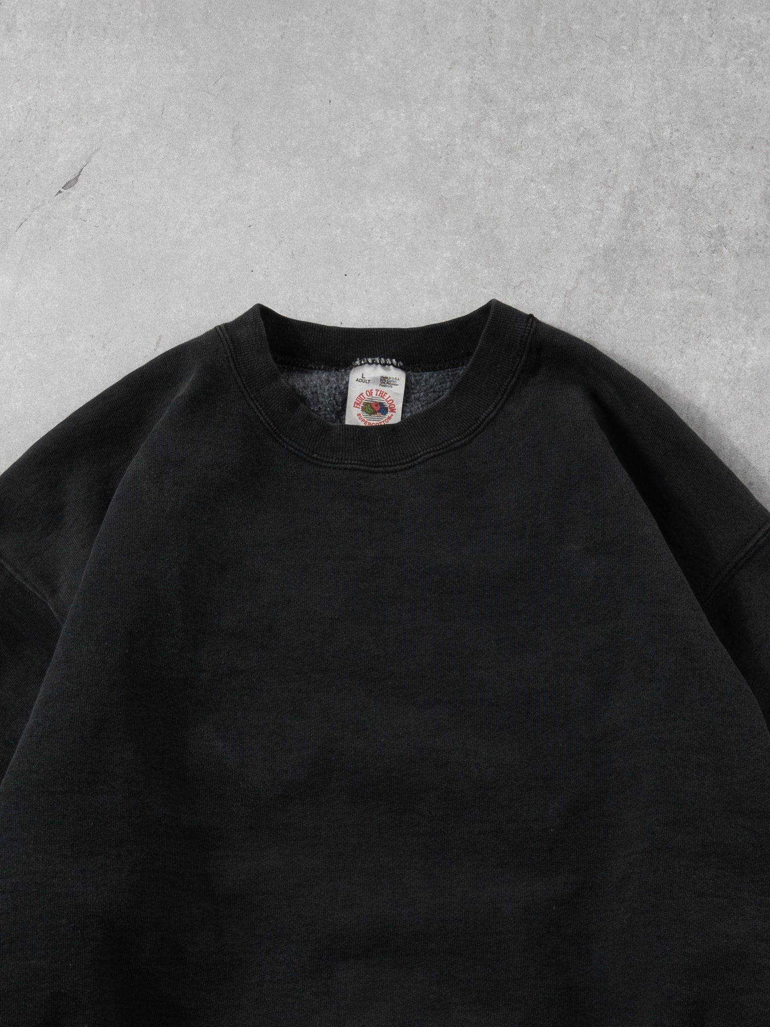Vintage 90s Washed Black Patron Tequillia Crewneck (L)