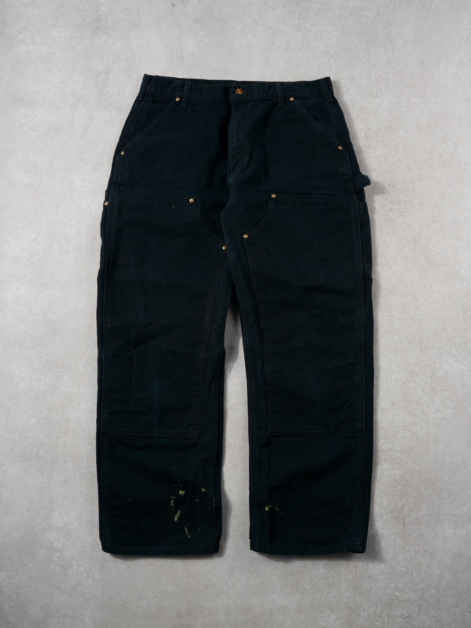 Vintage 90s Black Carhartt Double Knee Carpenter Pants (32x29)