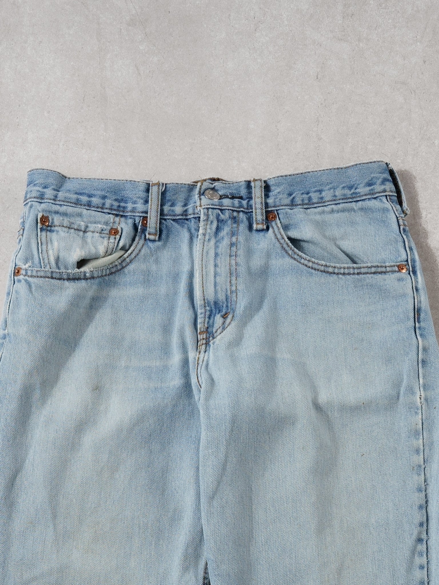 Vintage 90s Light Blue Levi's Straight Denim Jeans (30x32)