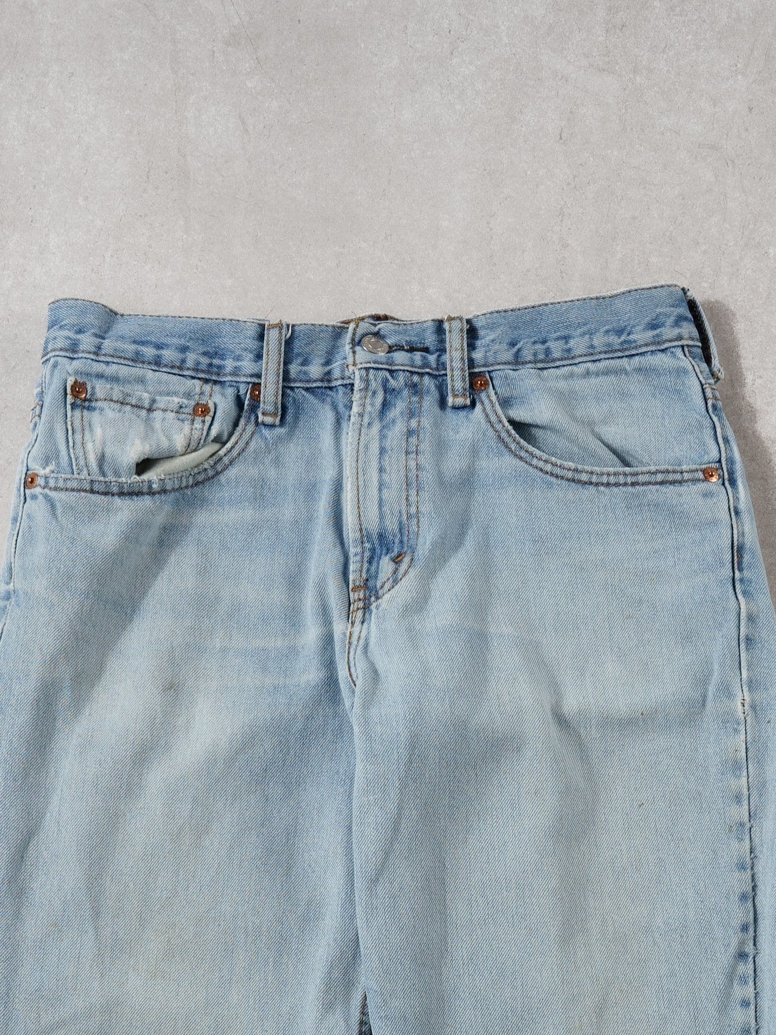 Vintage 90s Light Blue Levi's Straight Denim Jeans (30x32)