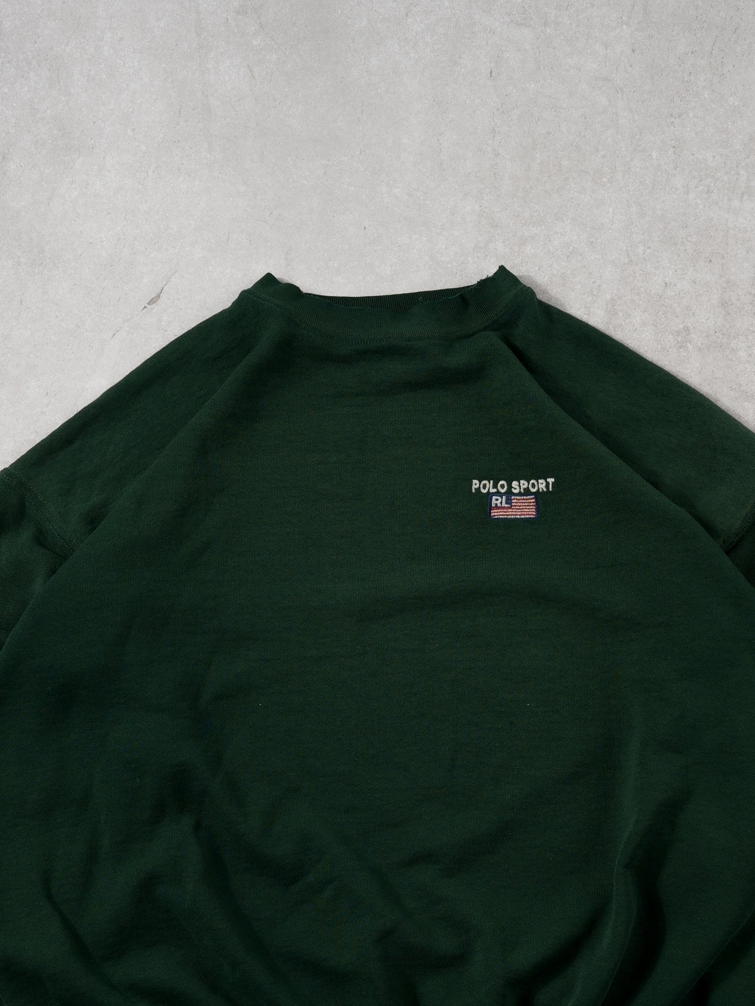 Vintage 90s Forest Green Polo Sports USA Crewneck (L)