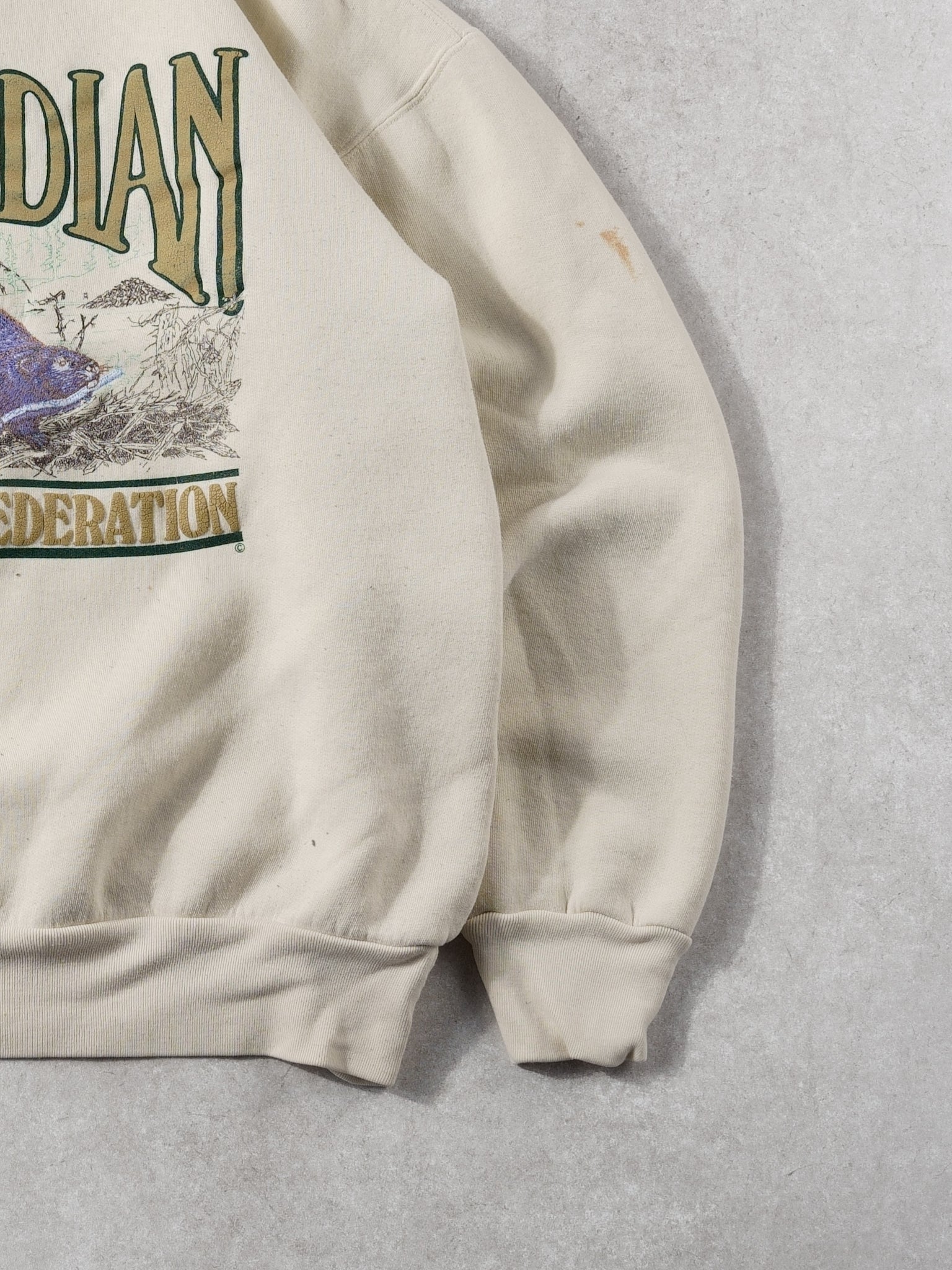 Vintage 90s Beige Canadian Marshland Crewneck (M)