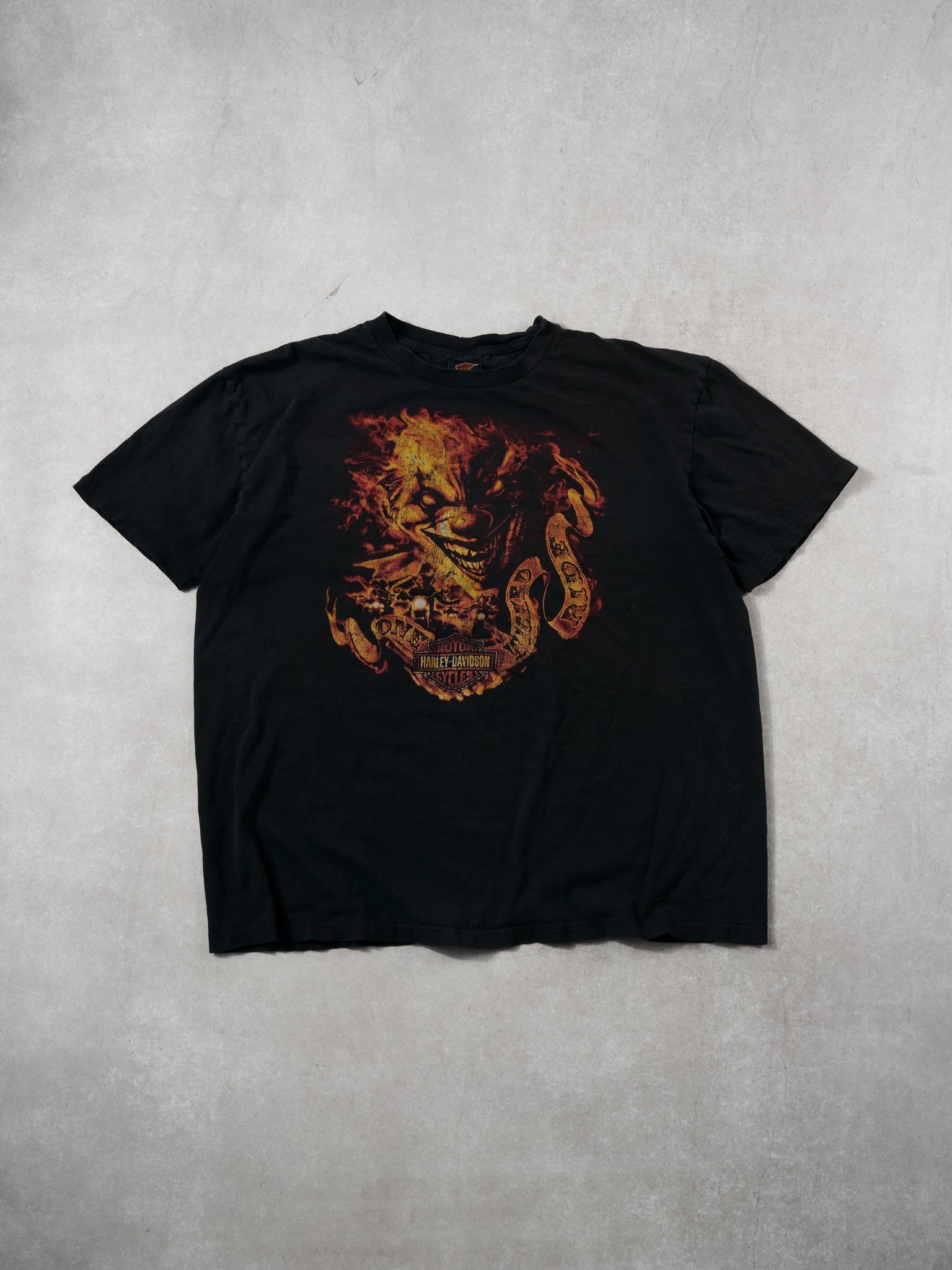 Vintage Y2k Black Harley Davidson Williamsport Pa Flame Tee (L)
