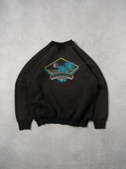 Vintage 88' Washed Black Myrtle Beach Graphic Crew (M)