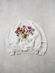 Vintage 90s White Disneyland Epcot Graphic Crewneck (M/L)