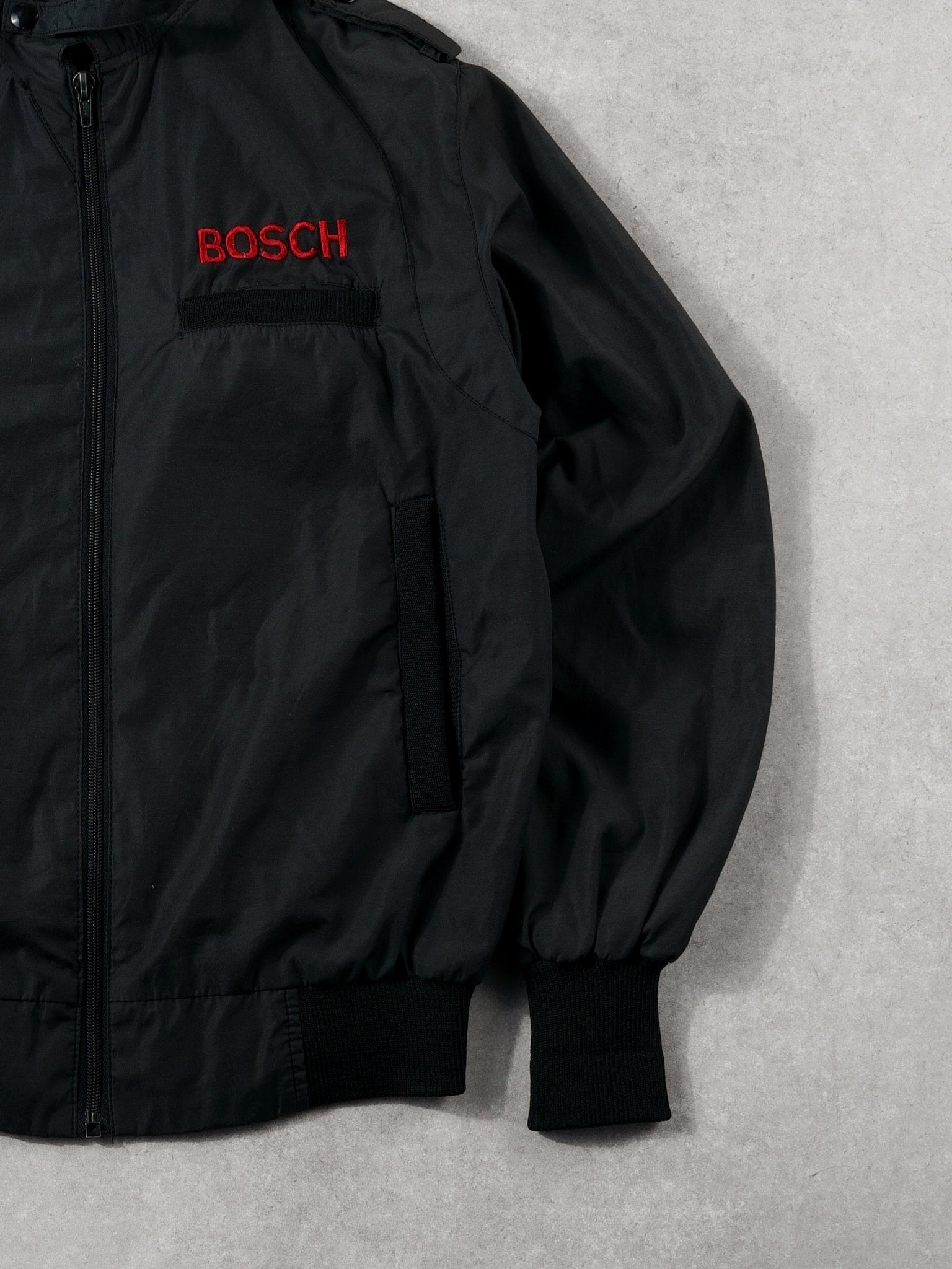 Vintage 80s Black Bosch Light Bomber Jacket (M)