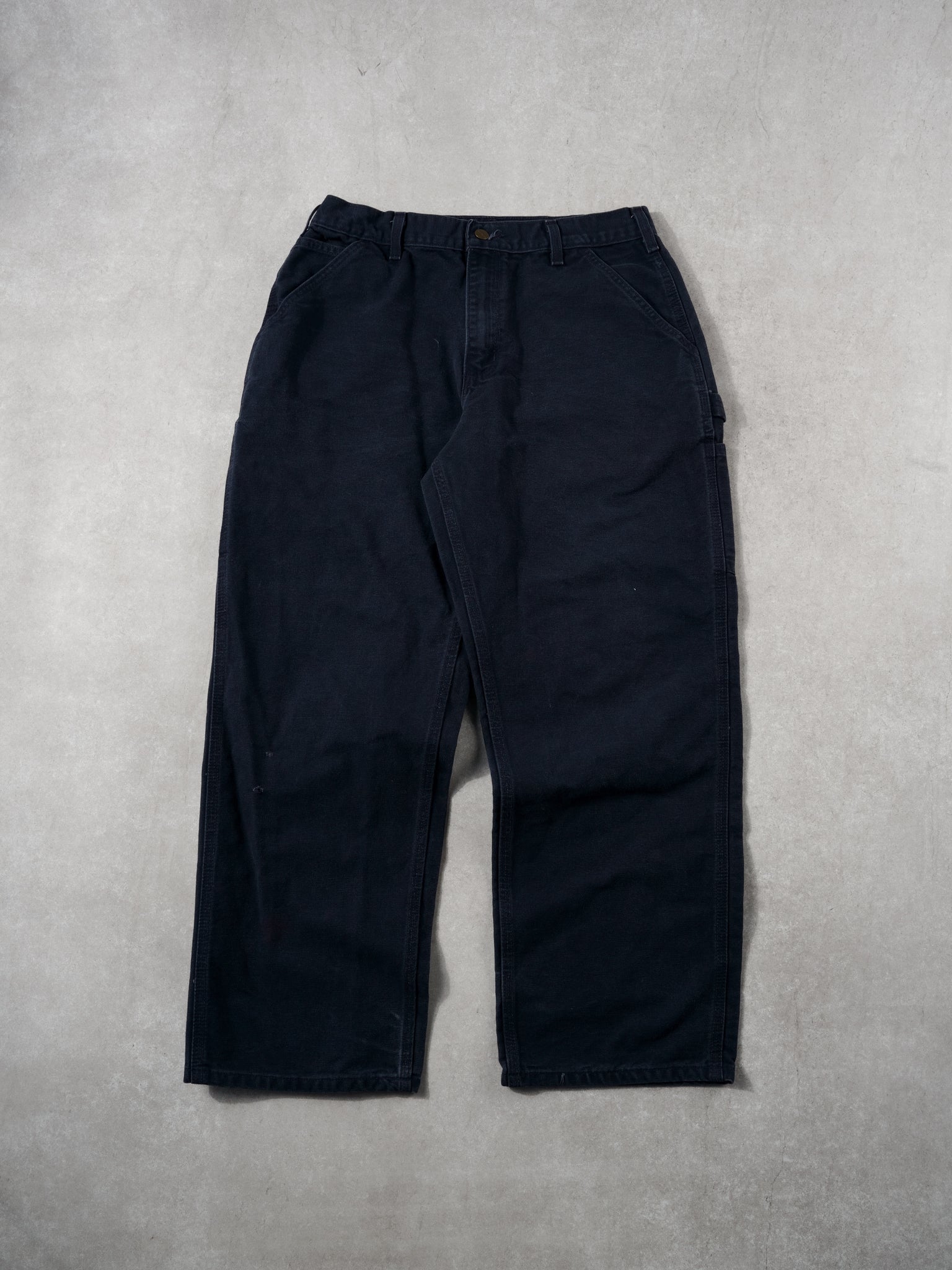 Vintage Dark Navy Blue Carhartt Dungaree Carpenter Pants (32 x 30)