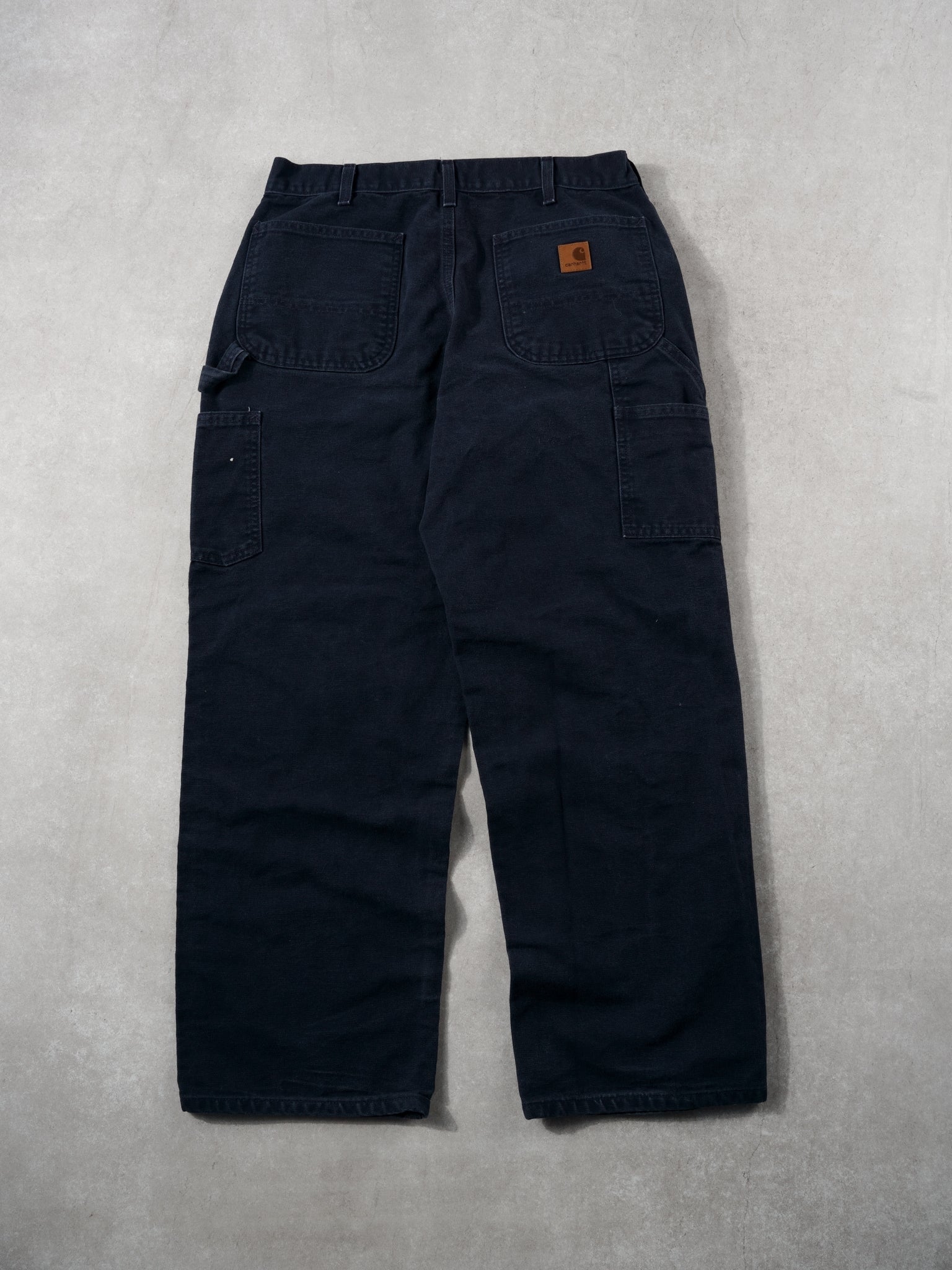 Vintage Dark Navy Blue Carhartt Dungaree Carpenter Pants (32 x 30)