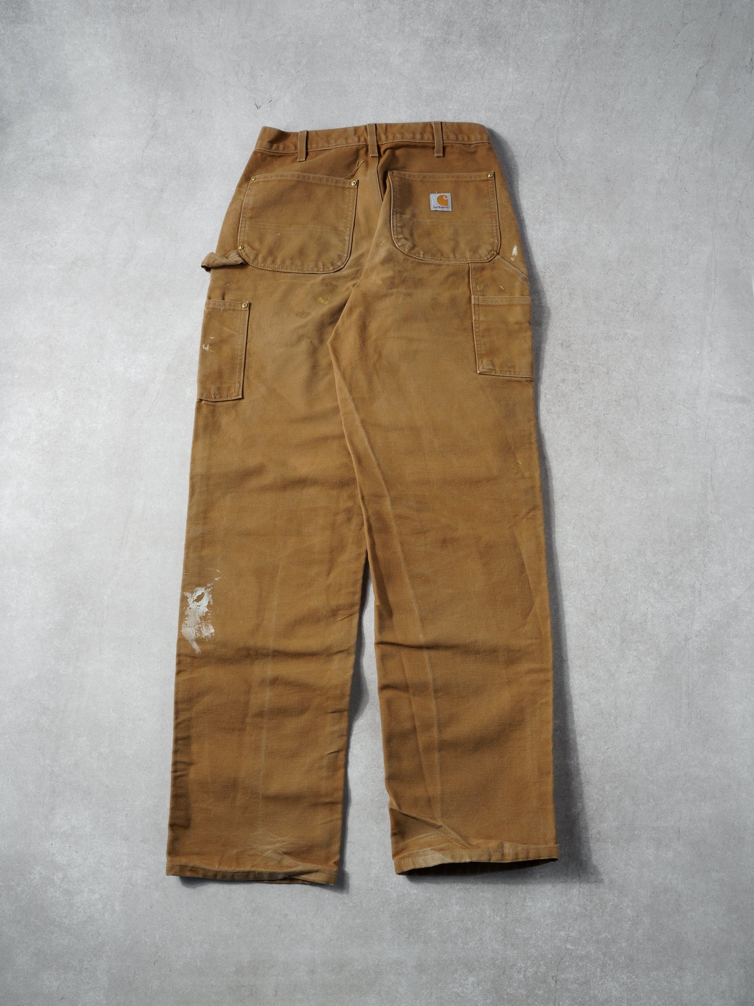 Vintage 90s Khaki Carhartt Double Knee Carpenter Pants (28x33)