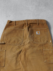 Vintage 90s Khaki Carhartt Double Knee Carpenter Pants (28x33)