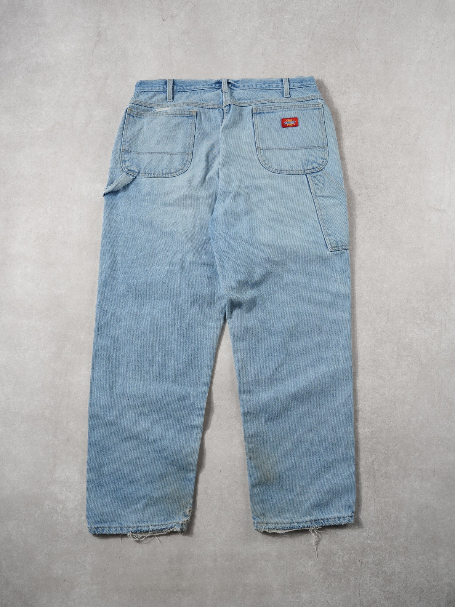 Vintage Light Blue Dickies Distressed Denim Carpenter Pants (36 x 30)