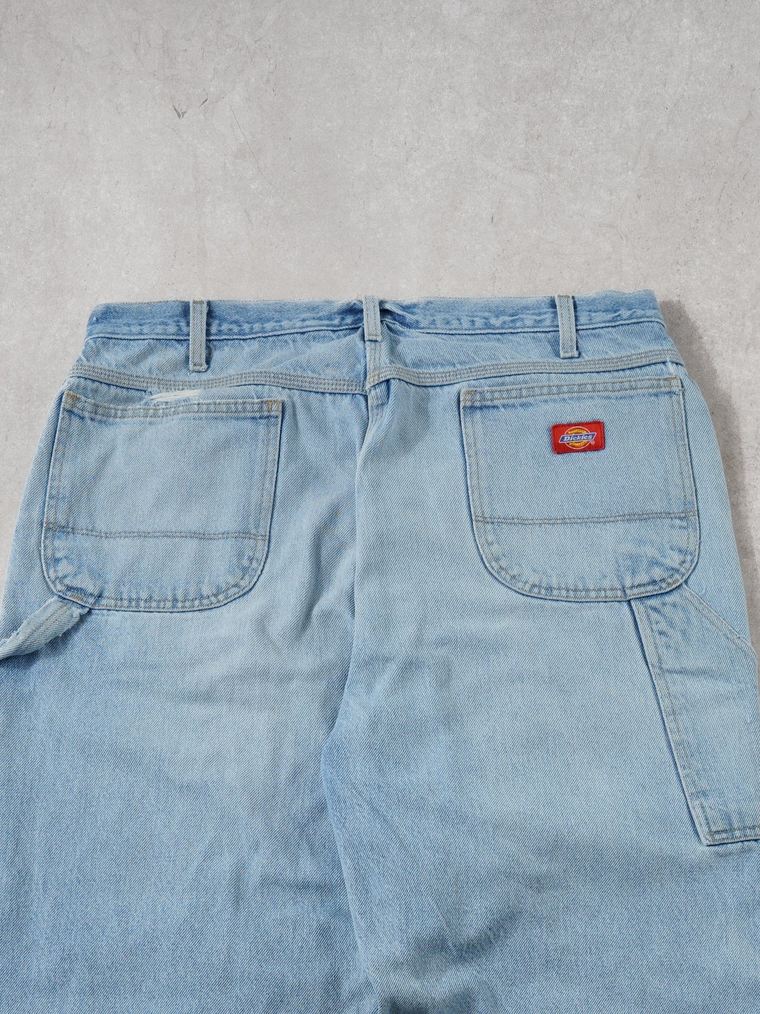 Vintage Light Blue Dickies Distressed Denim Carpenter Pants (36 x 30)