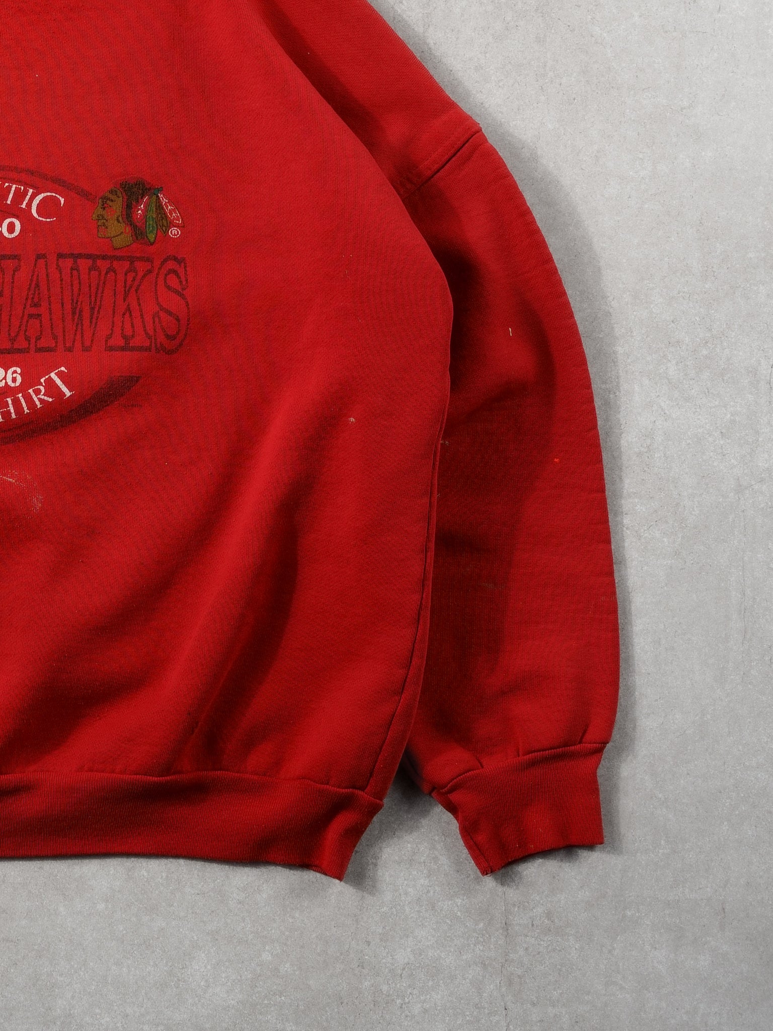 Vintage 90s Red Chicago Black Hawks Crewneck (M/L)