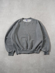 Vintage 90s Grey Russell Athletics Blank Crewneck (L)