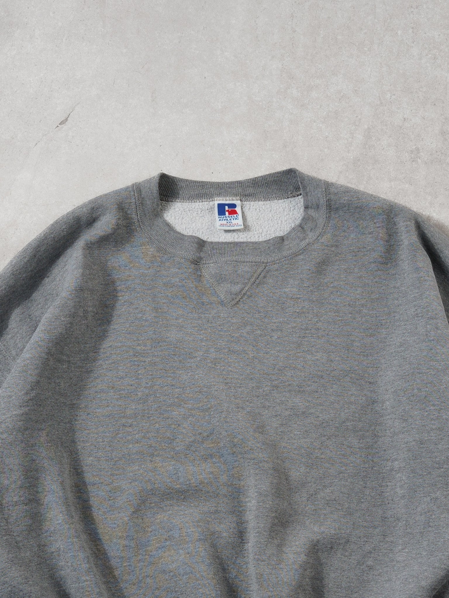 Vintage 90s Grey Russell Athletics Blank Crewneck (L)