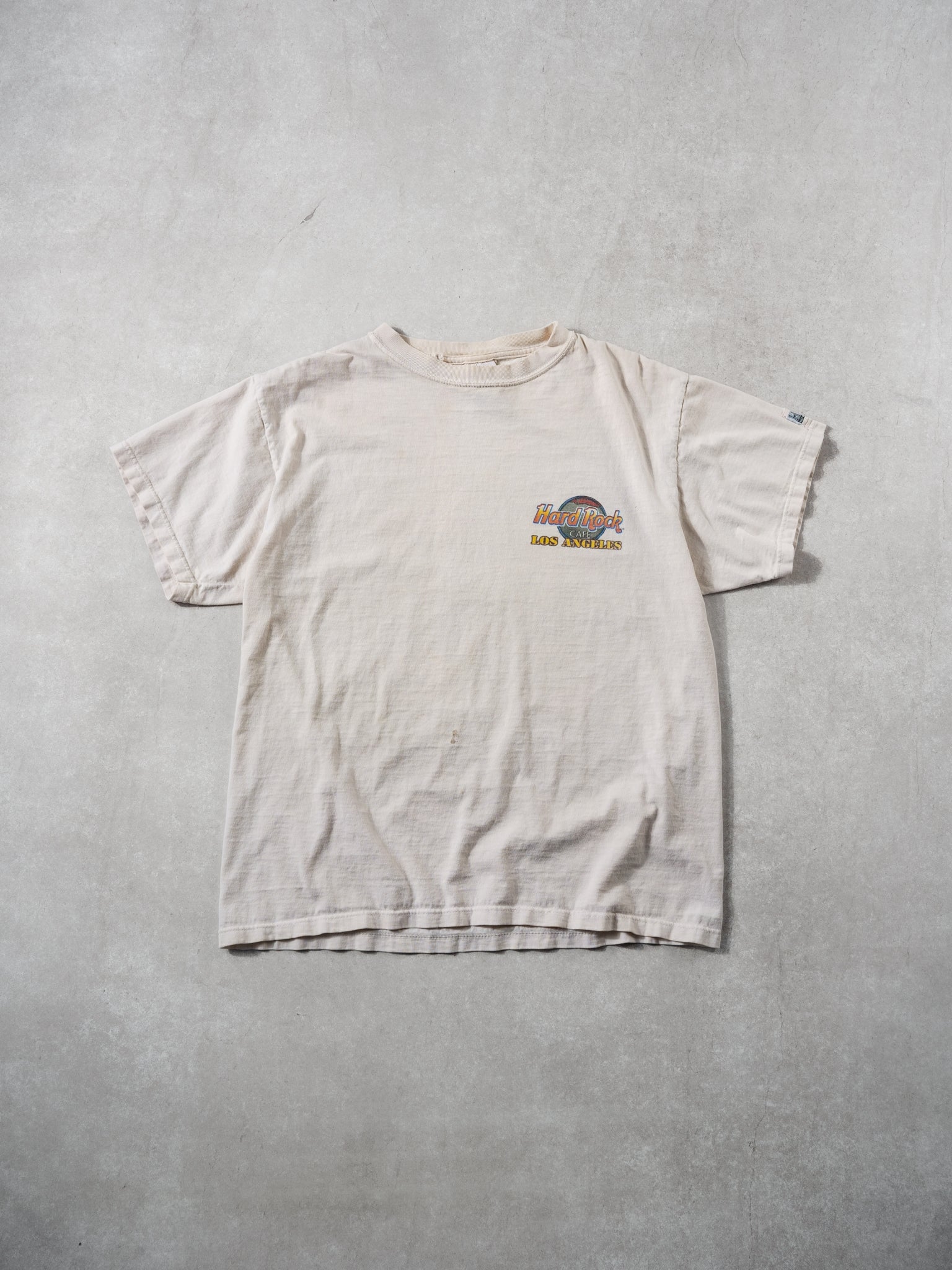 Vintage 90s Cream Hard Rock Cafe California Graphic Tee (S)
