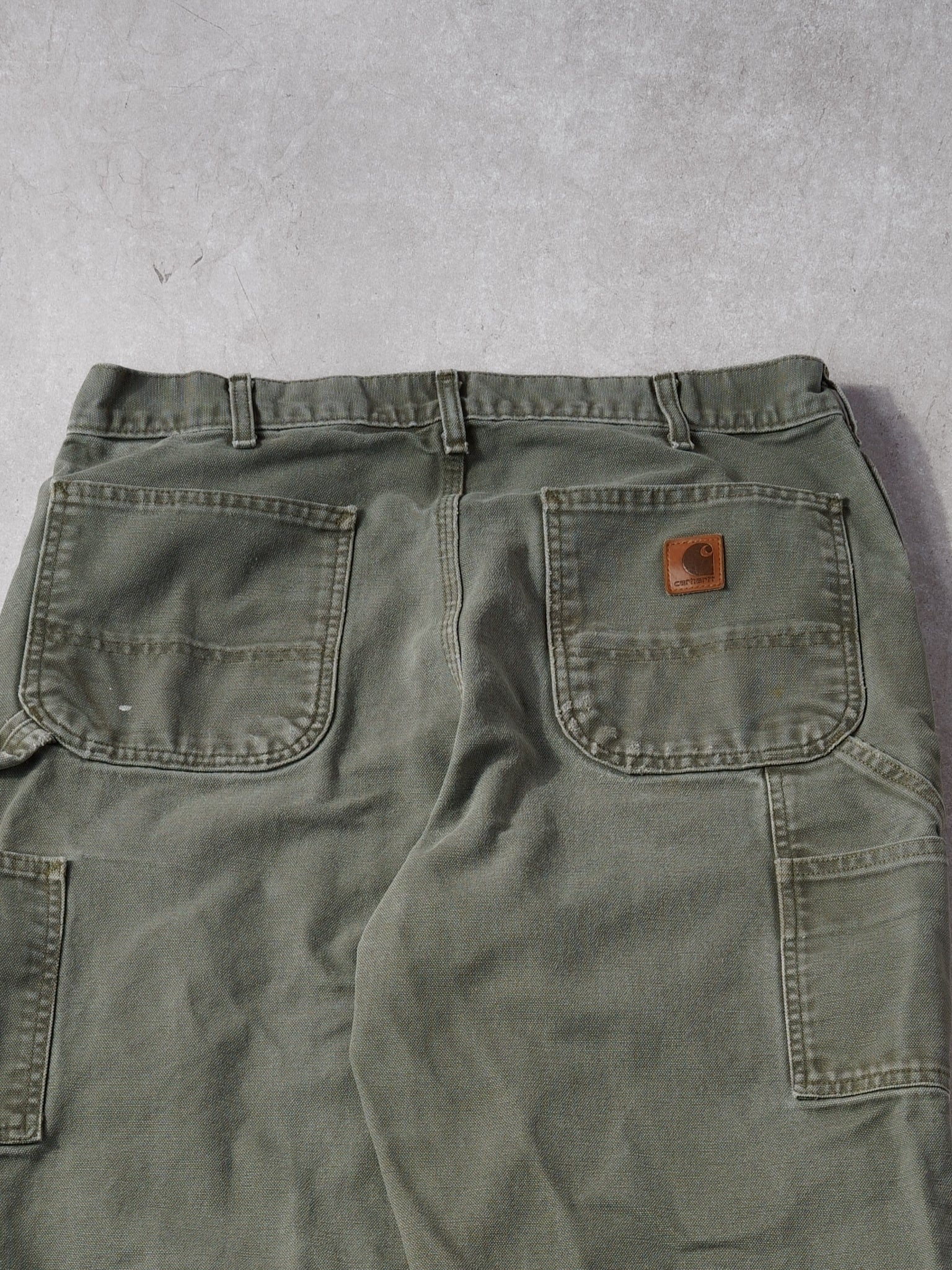 Vintage 90s Washed Sage Green Carhartt Carpenter Pants (34x31)