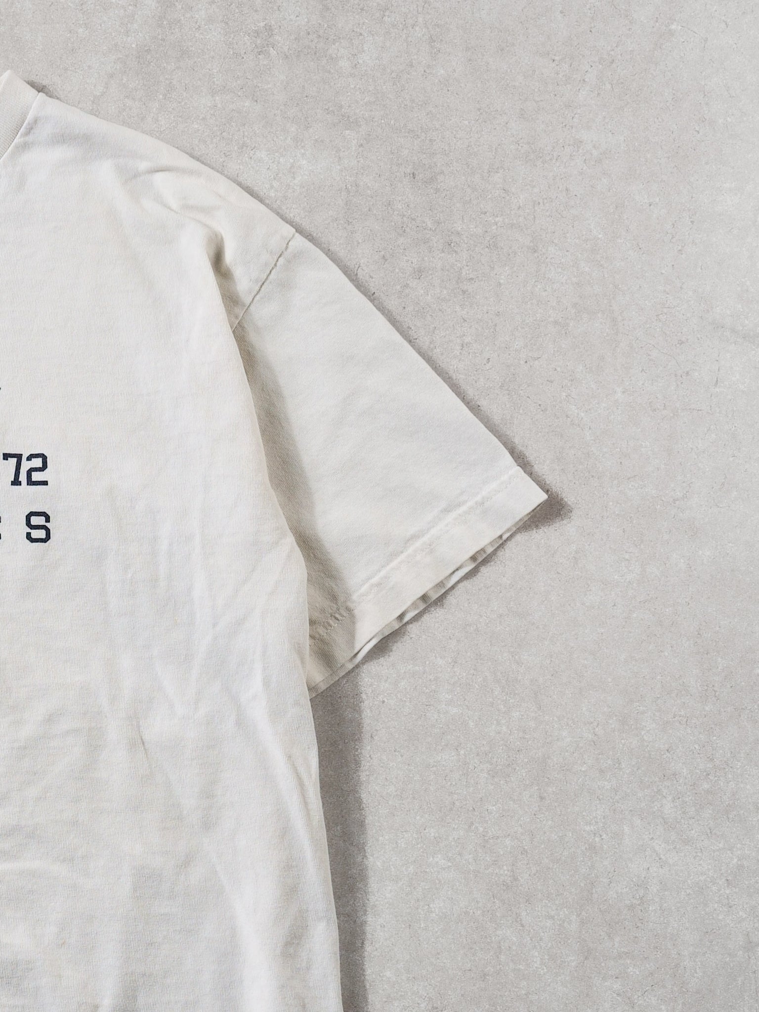 Vintage Y2k White and Blue Nike Athletics Tee (M)