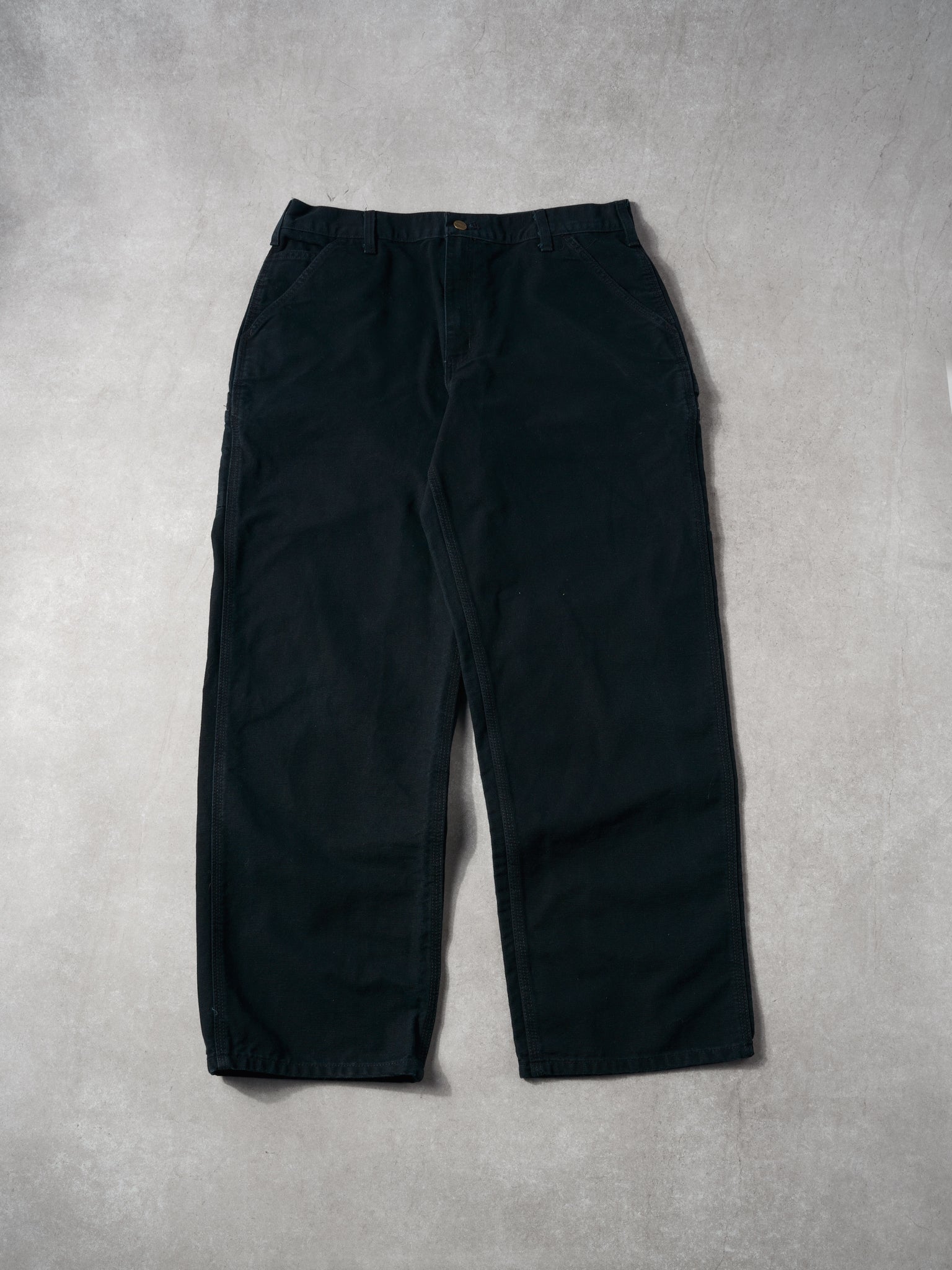 Vintage 90s Black Carhartt Dungeree Fit Carpenter Pants (34x31)