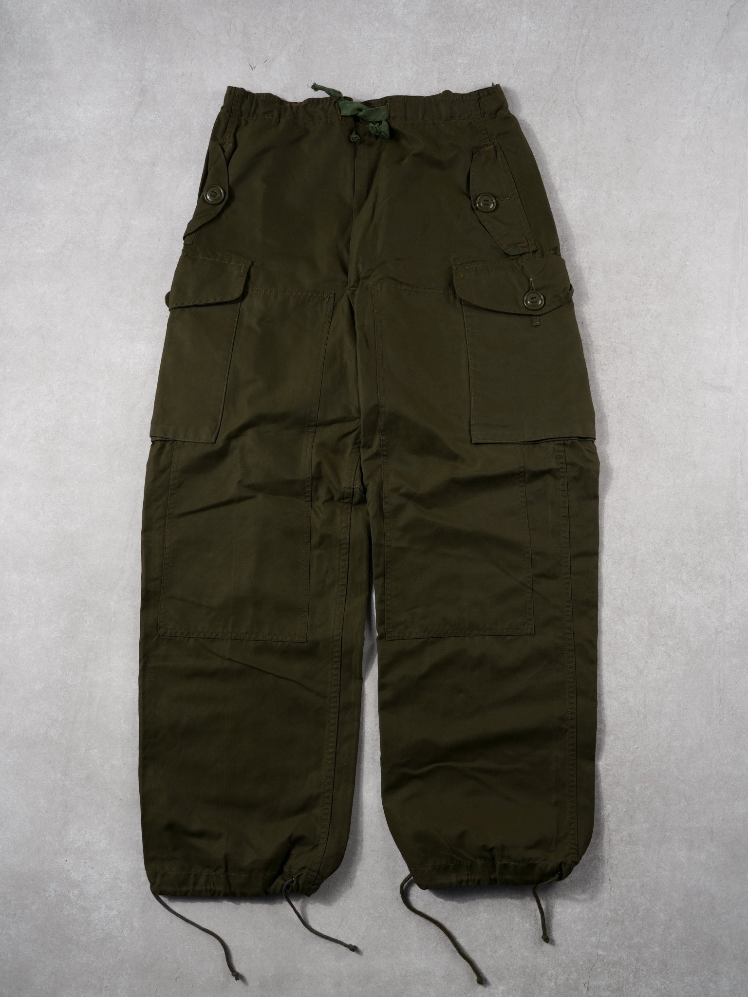Vintage 70s Green Army Parachute Pant (28~34x31)