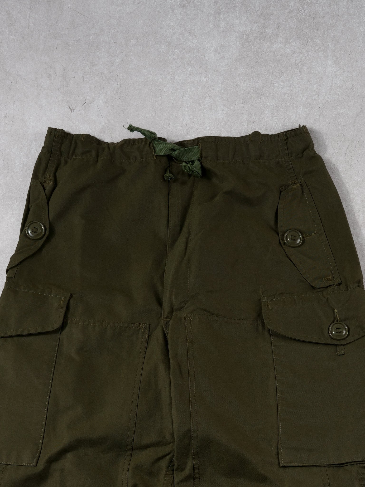 Vintage 70s Green Army Parachute Pant (28~34x31)