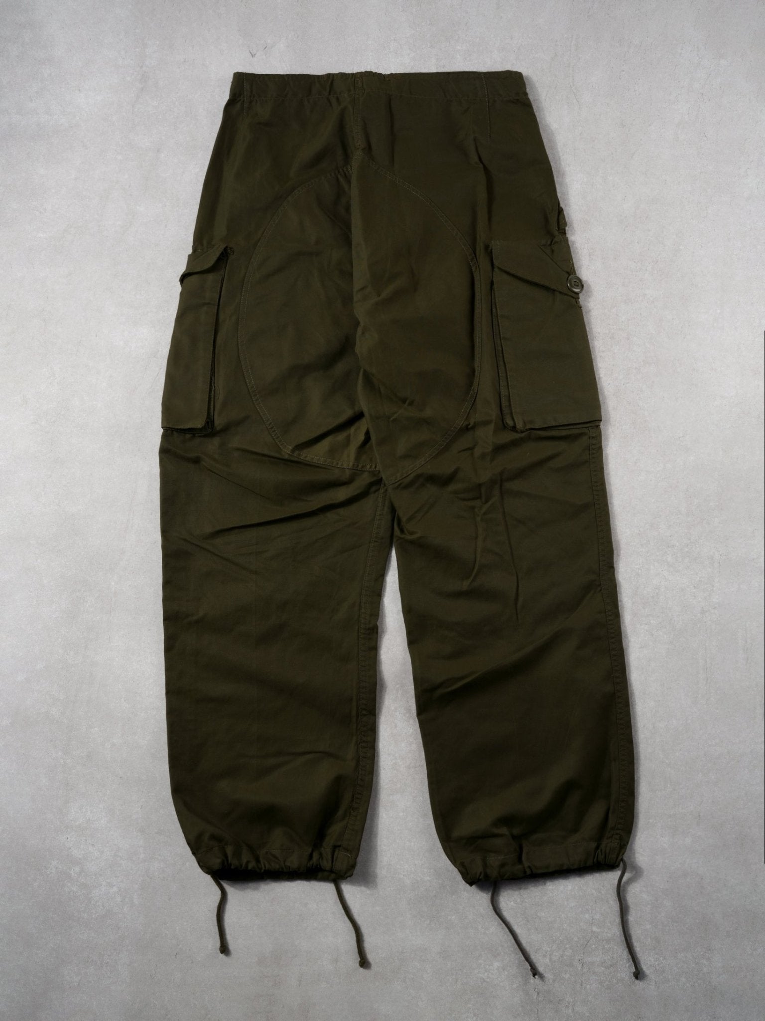 Vintage 70s Green Army Parachute Pant (28~34x31)