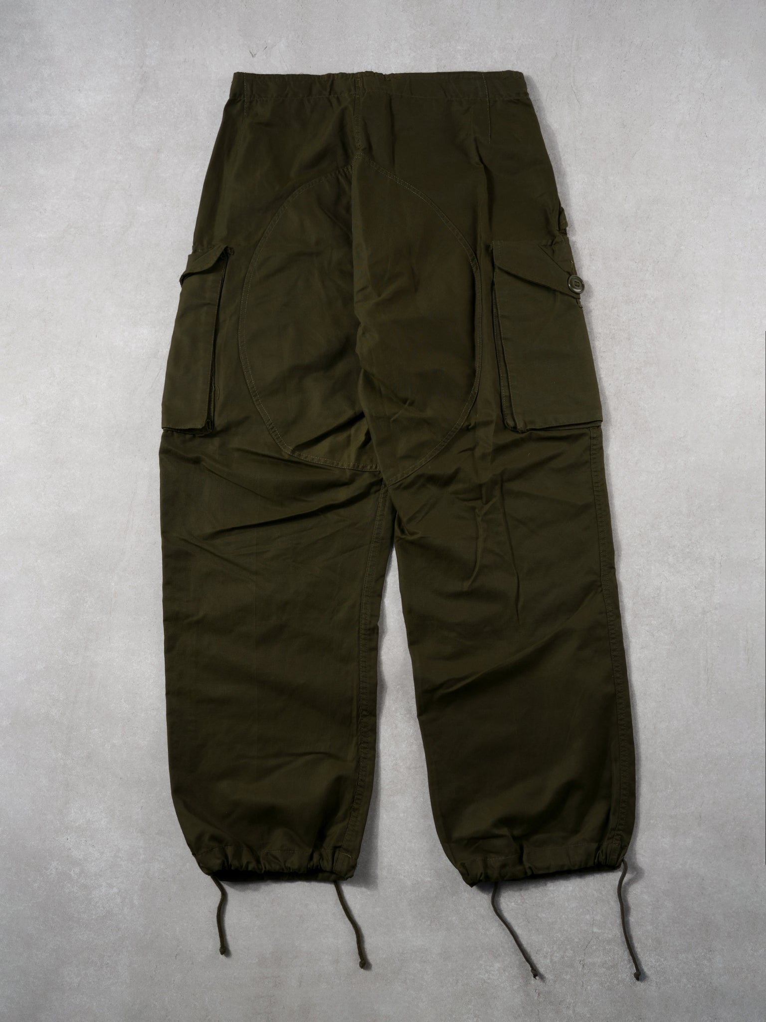 Vintage 70s Green Army Parachute Pant (28~34x31)