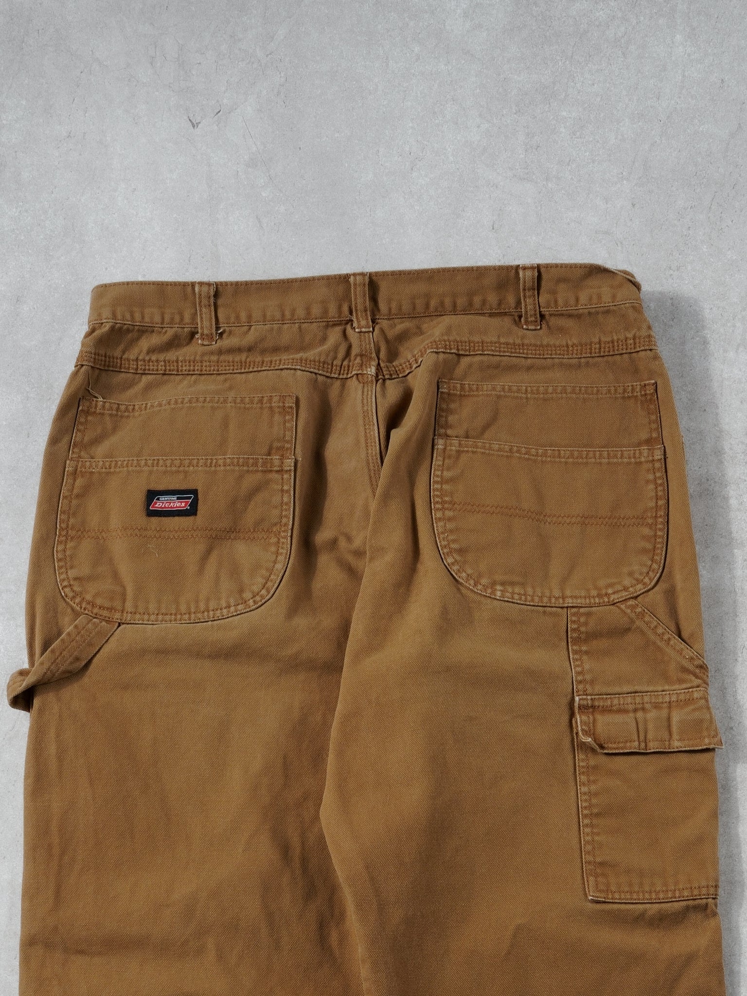 Vintage 90s Khaki Dickies Double Knee Carpenter Pants (34x30)