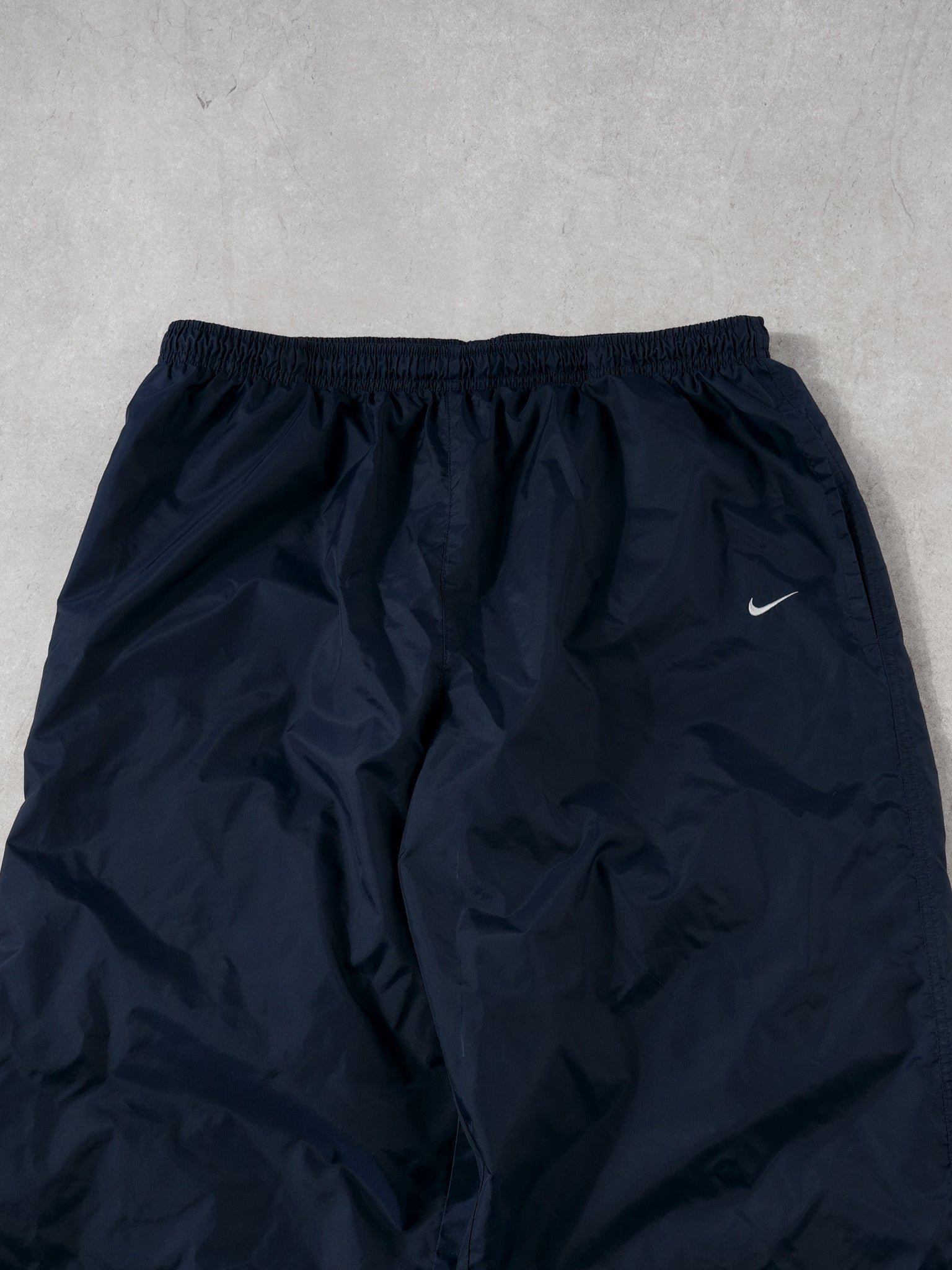 Vintage Y2k Navy Blue Nike Windbreaker Pants (L/XL)