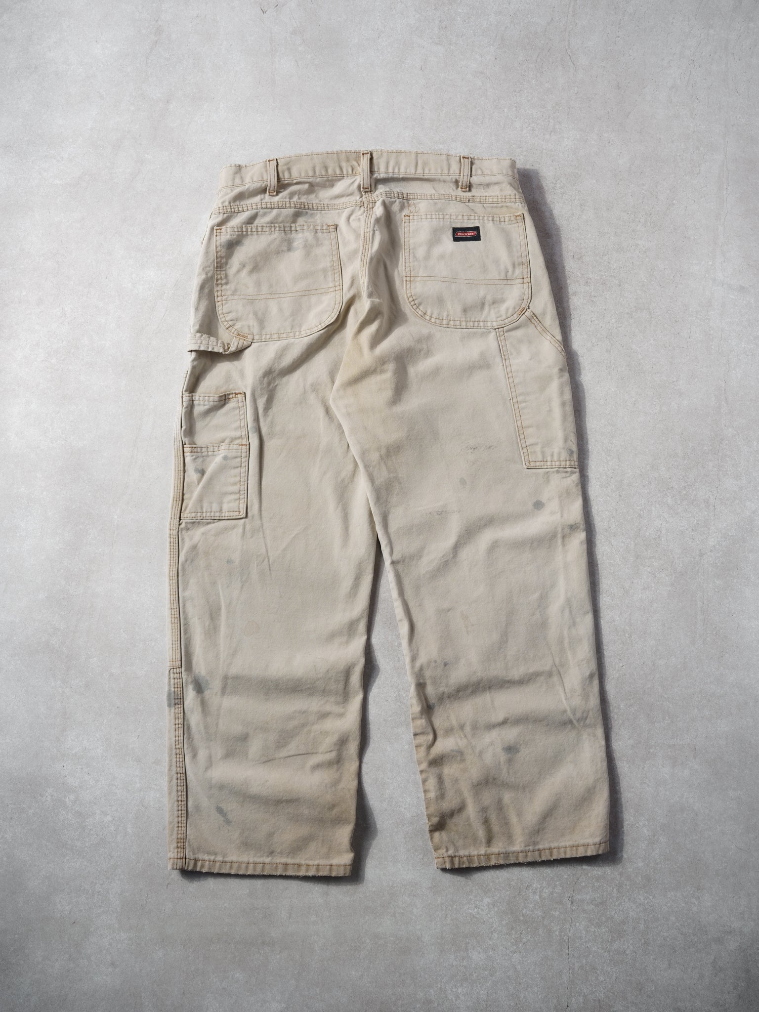 Vintage Beige Dickies Relaxed Fit Double Knee Carpenter Pants (34x28)